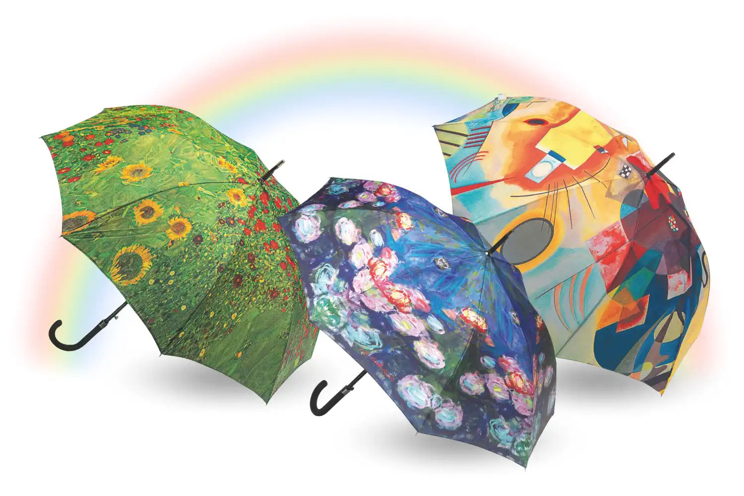 Schöne Stockschirme in vielen Farben