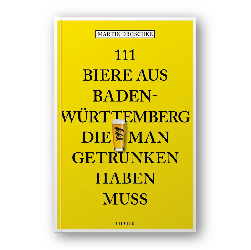 Gelber Umschlag mit 111 Bieren aus Baden-Württemberg und regionalen Bierstilen.
