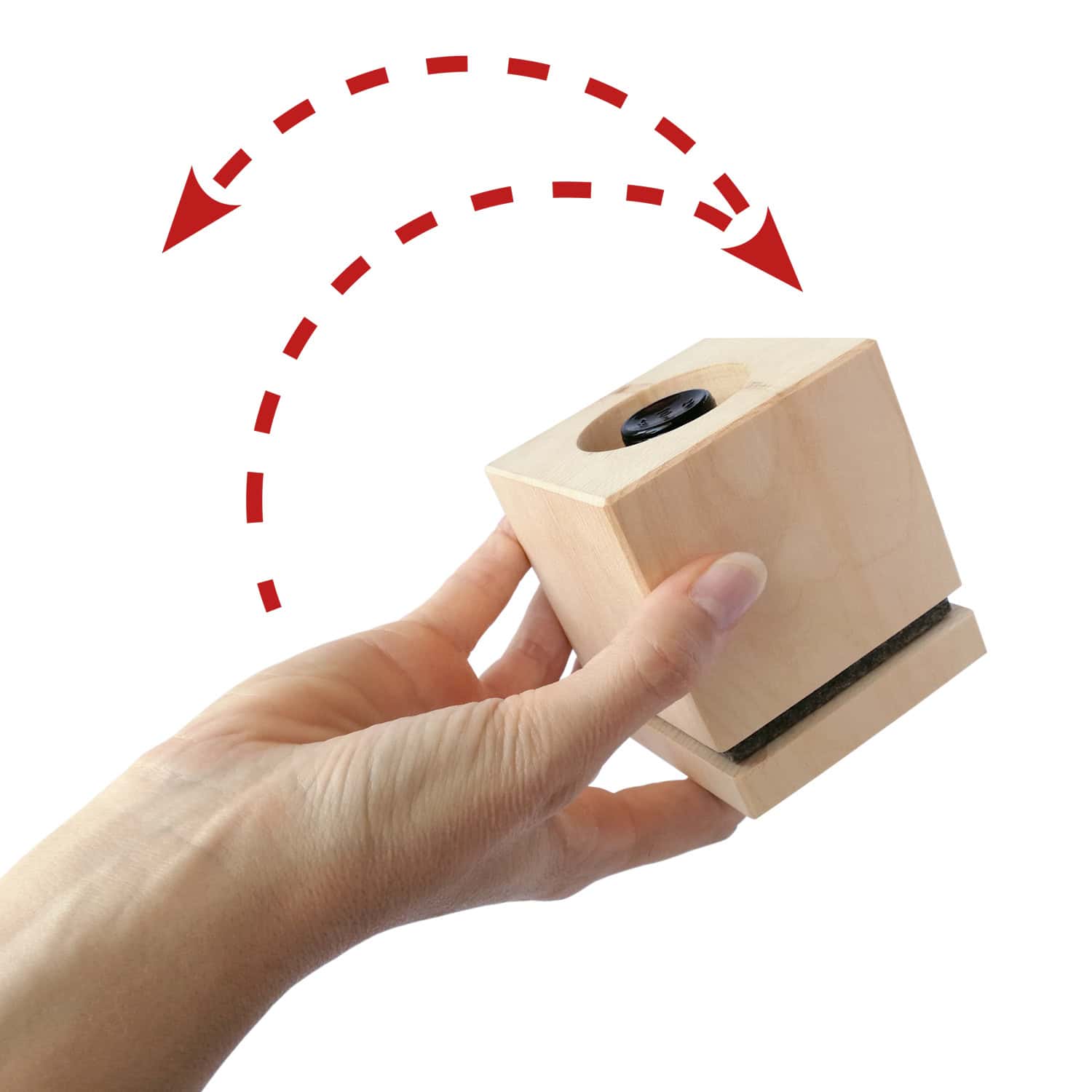 Anwendungsbeispiel des ZirbenWürfel-Set Premium-Edition.