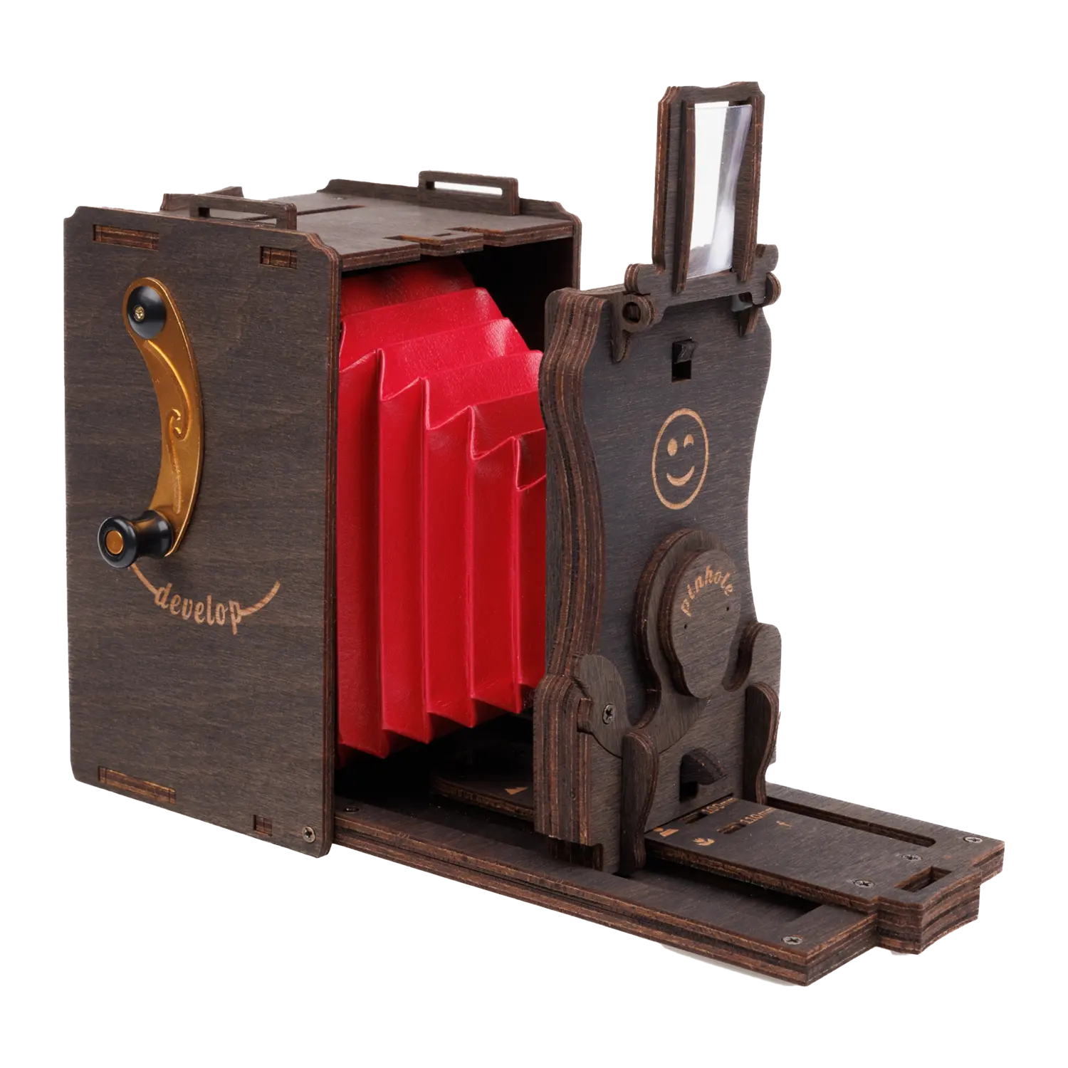 3D-Holzpuzzle Sofortbildkamera Bausatz inkl. Fujifilm Instax, Retro-Stil