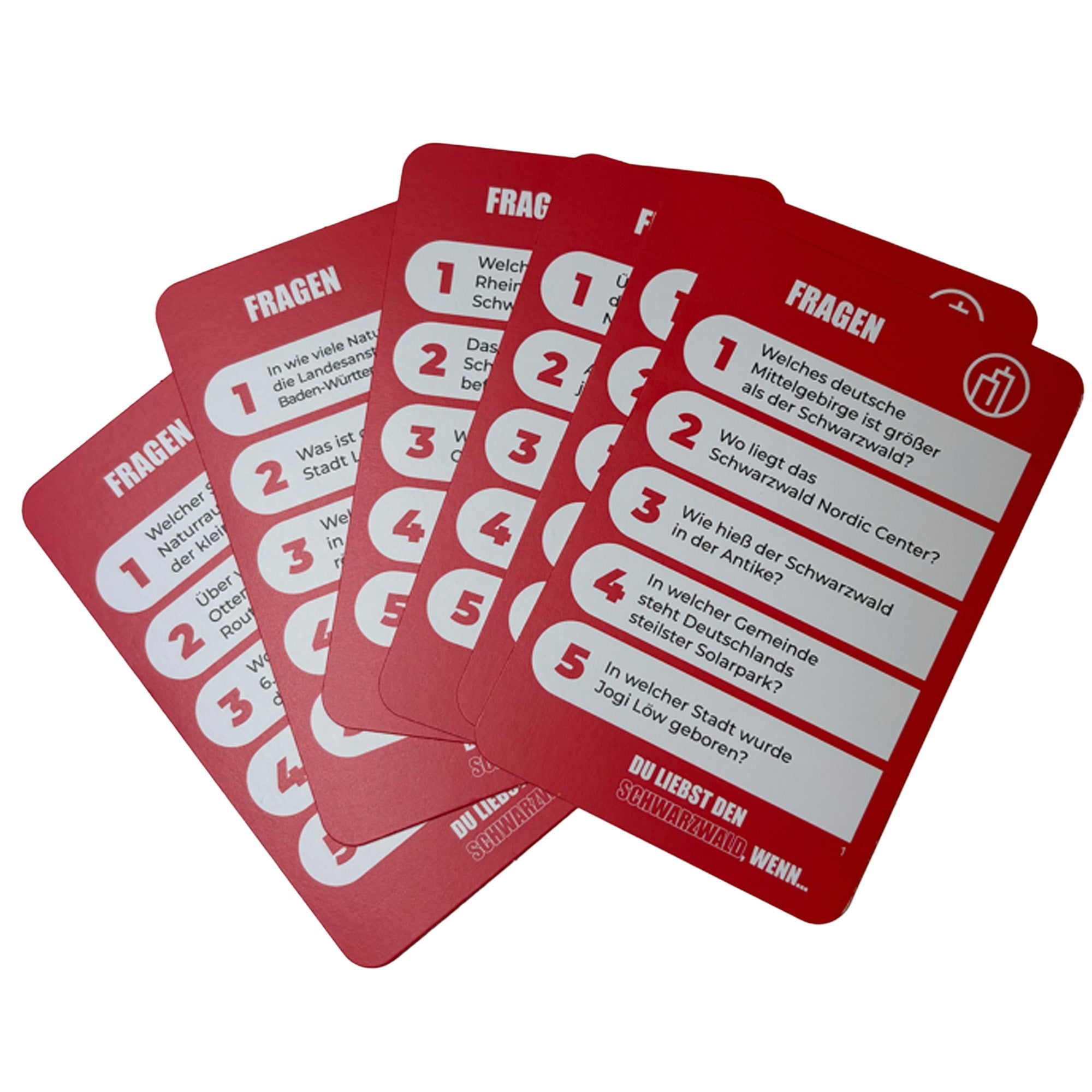 Spielkarten mit Fragen