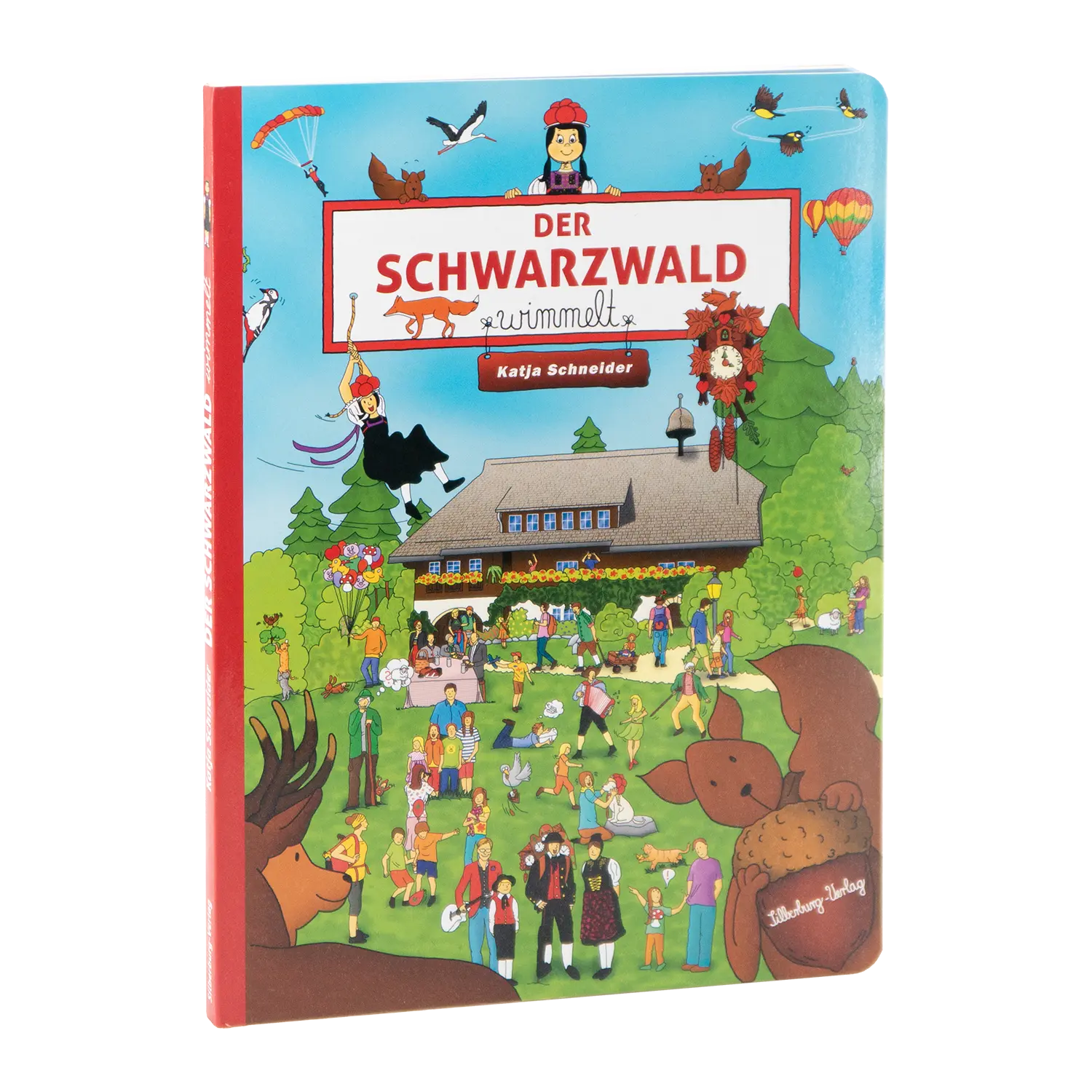 Der Schwarzwald wimmelt zeigt eine lebendige Waldszene von Katja Schneider.