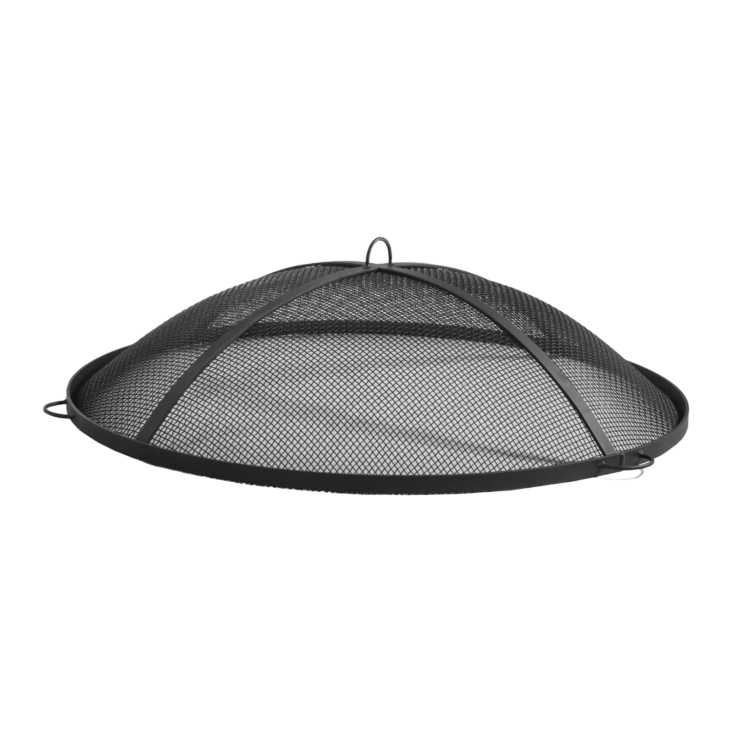 Funkenfang rund Feuerstelle Abdeckung bietet Mesh Funkenflug Schutz mit Griffen.