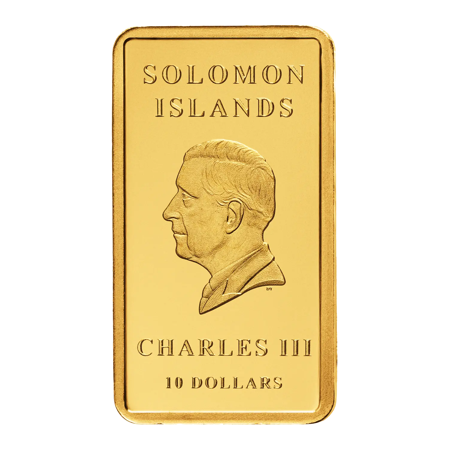 Goldbarren Schutzengel: Salomon-Inseln, Karl III., 10 Dollars.