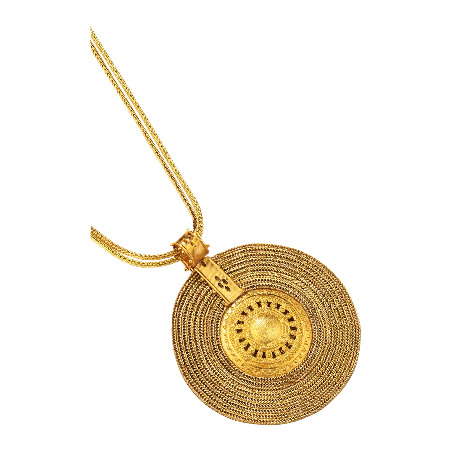 Spirituelles Schmuckset Aton-Sonnenrad mit großem Anhänger von Petra Waszak.