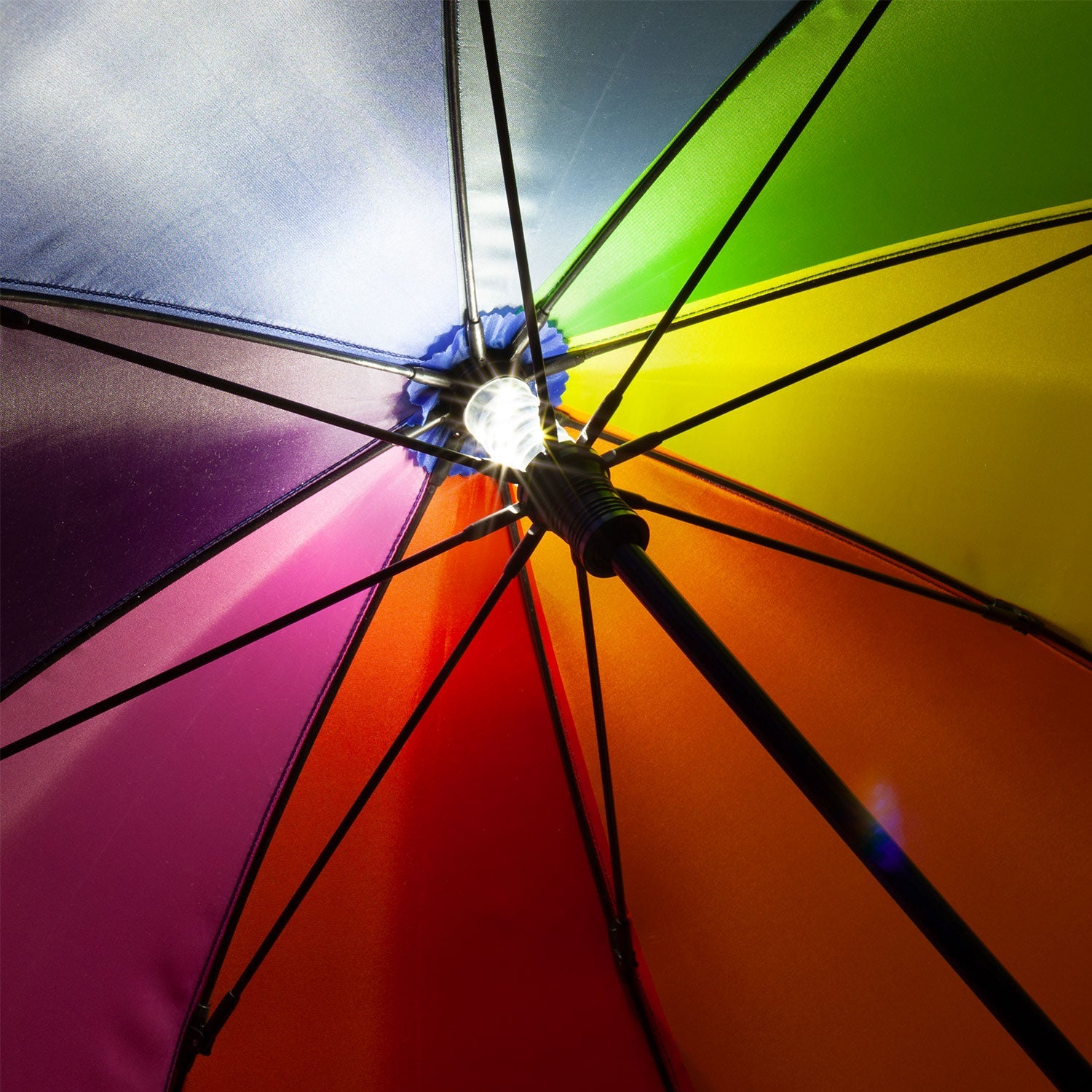 LED-Beleuchtung am Sicherheitsschieber des Kinderstockschirms