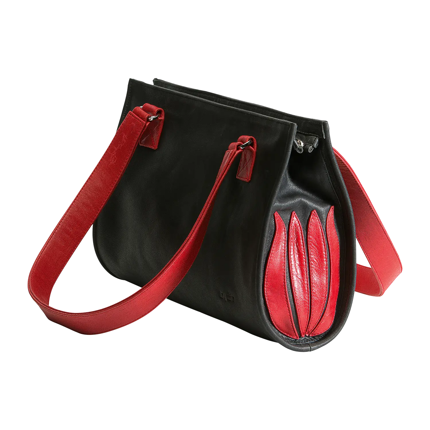 Handtasche "Black and Red Tulip" von ars mundi aus hochwertigen Materialien.