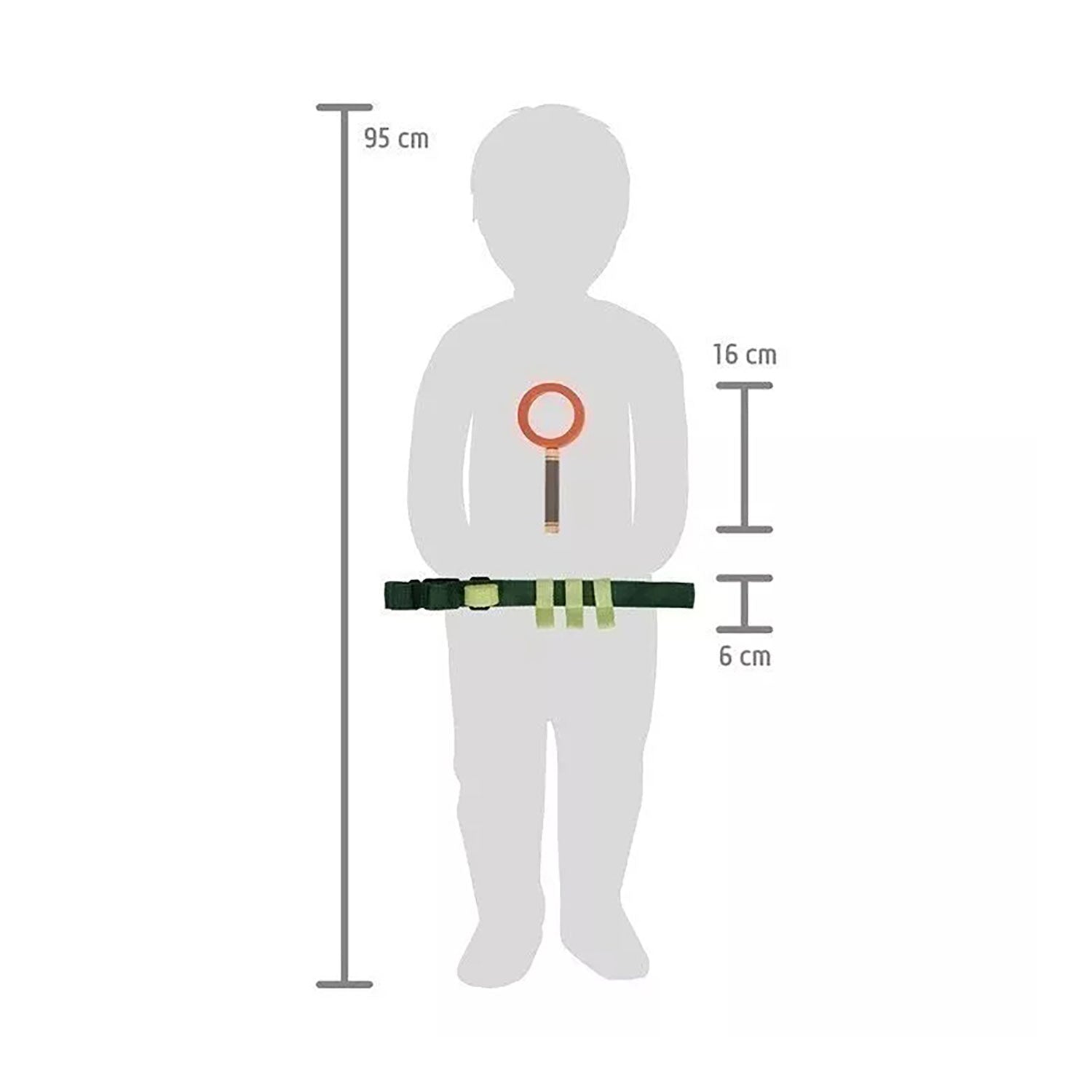 Maßangaben des Entdeckergürtel für Kinder