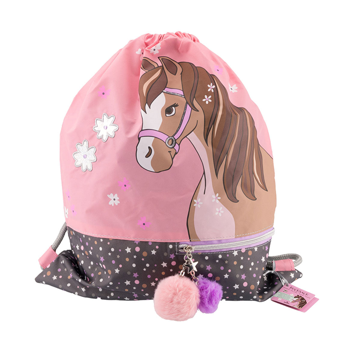 Ein Pferde Turnbeutel in Pink