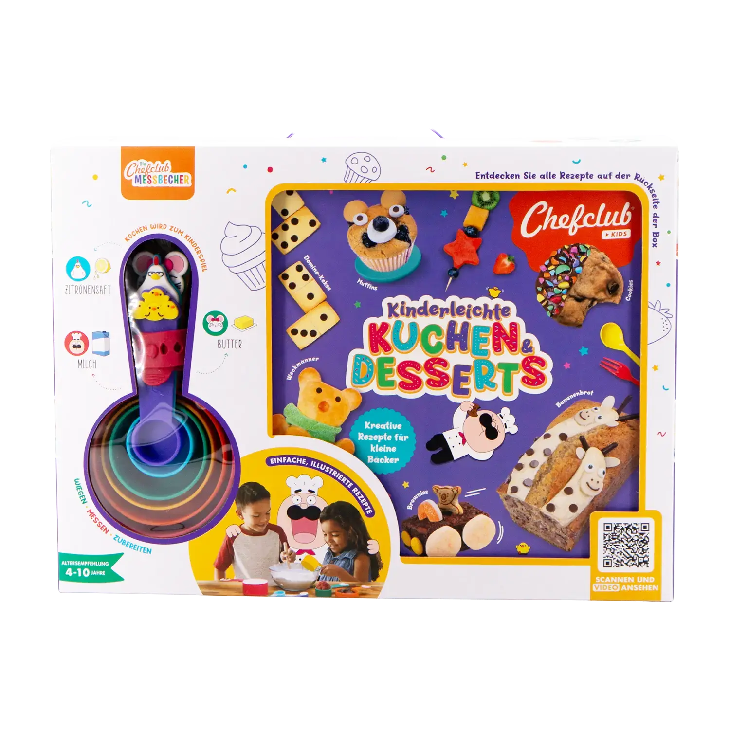 Rezeptbuch Set Kinderleichte Kuchen und Desserts im Responsive Layout Design.