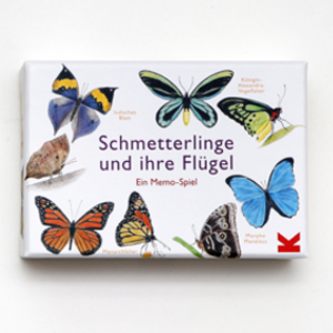 Die Memo-Spiel-Box „Schmetterlinge und ihre Flügel“ mit illustrierten Schmetterlingen ist perfekt für Naturliebhaber.