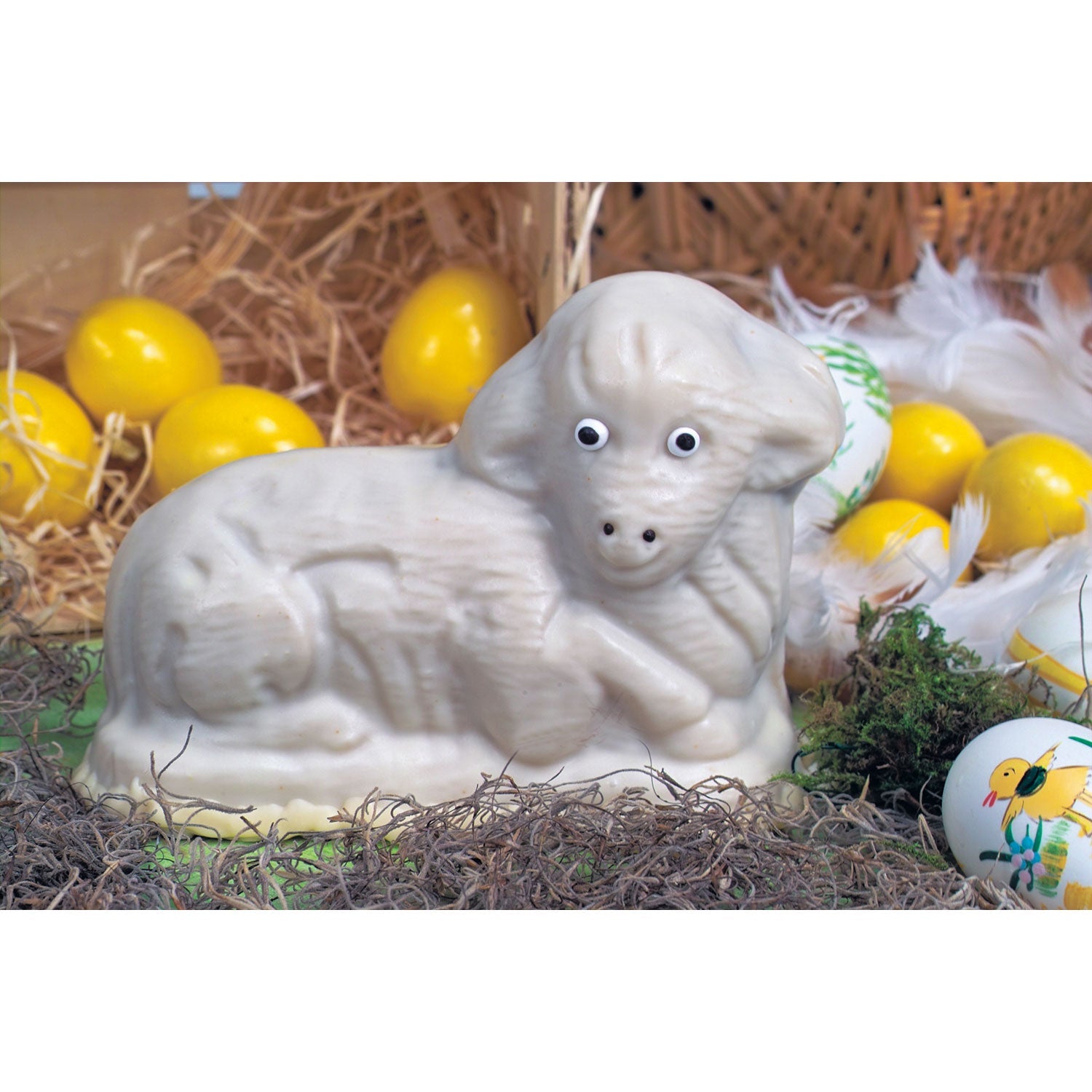 Osterlamm Backform antihaftbeschichtet, ideal für österliche Kuchen und Eier.