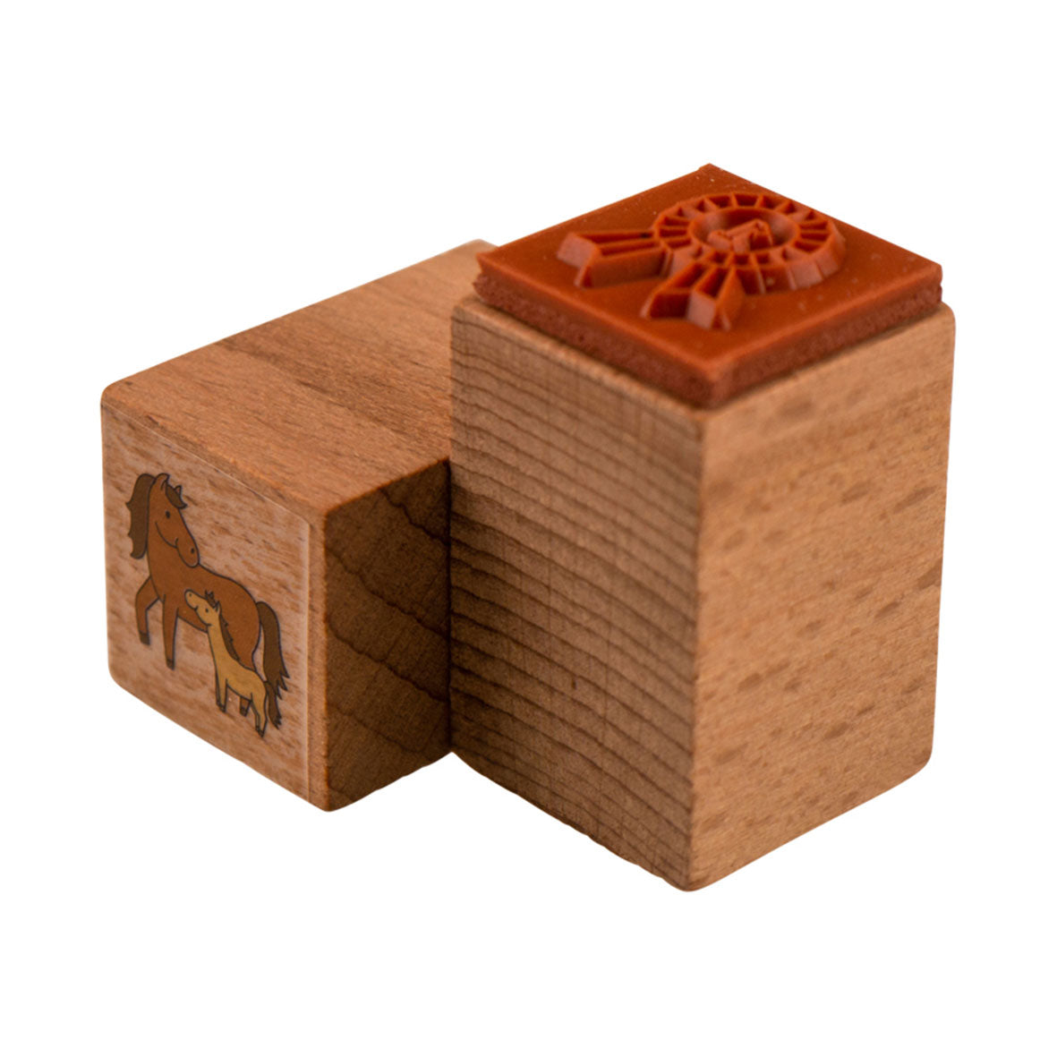 Holzstempel mit Pferdemotiven