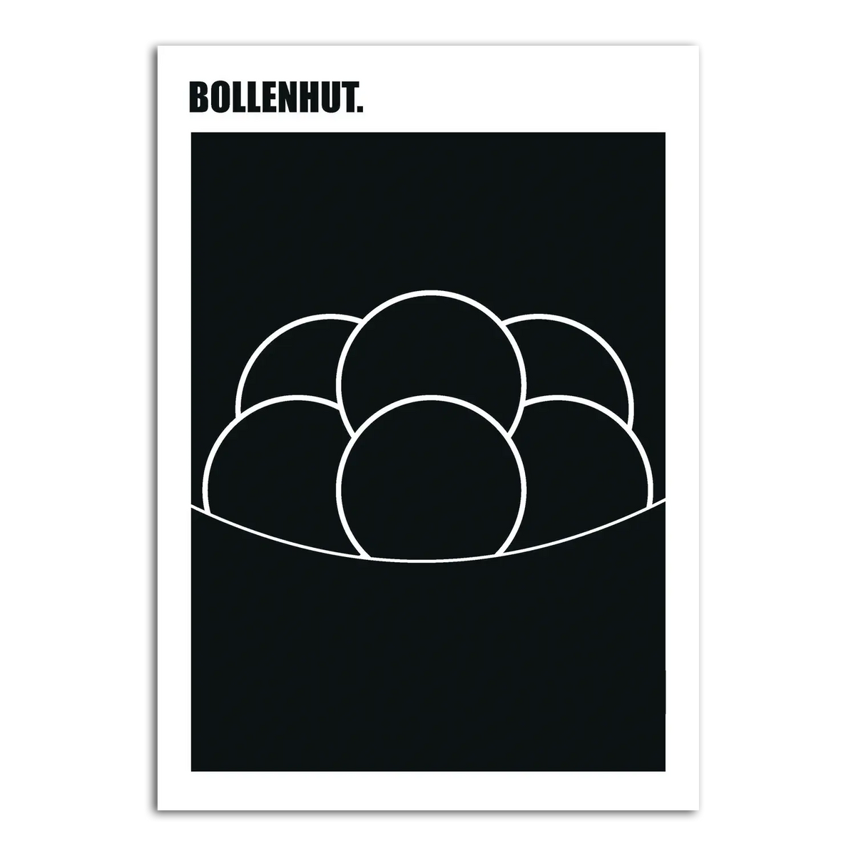 Wandbild Bollenhut von Julian Danner, Schwarz-Weiß-Grafik
