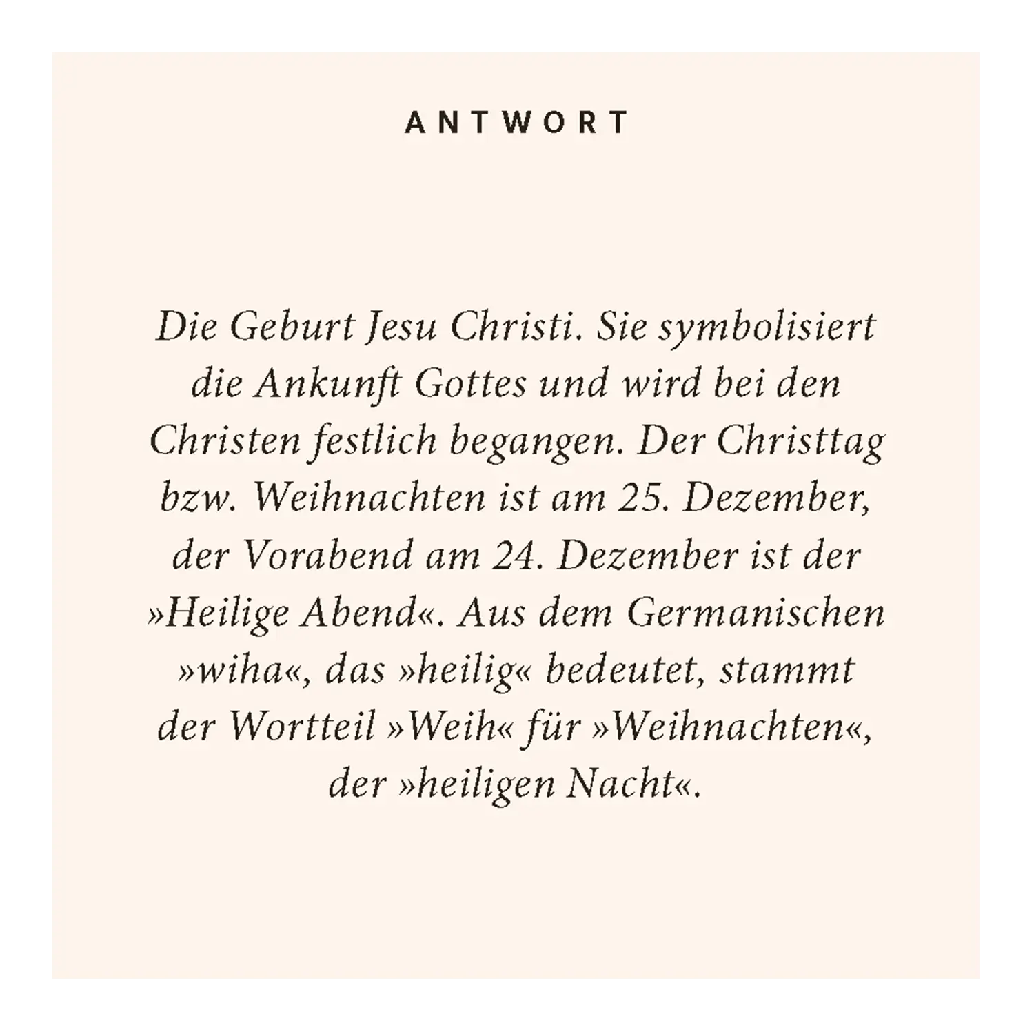 Weihnachtsquiz für Erwachsene