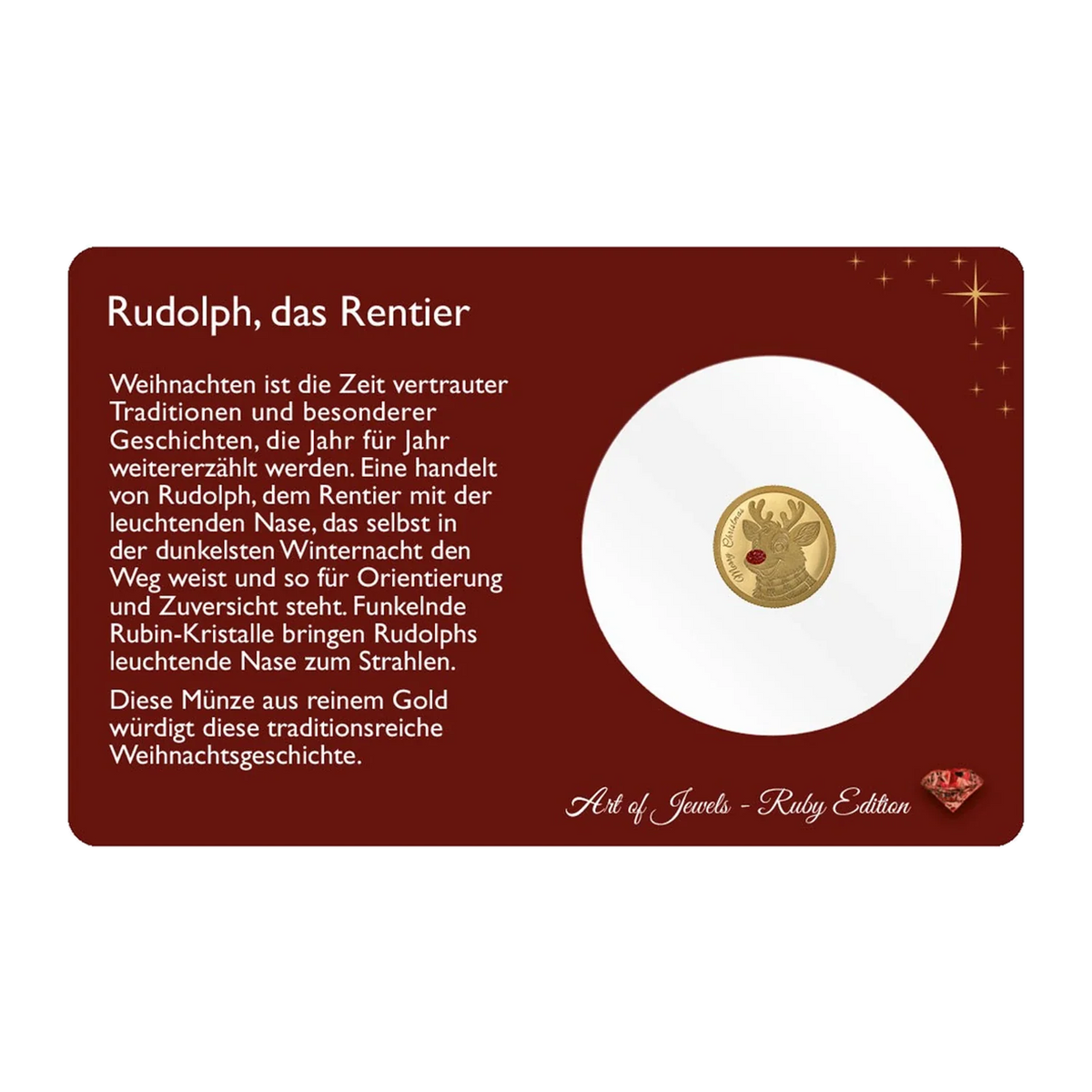 Weihnachtsgoldmünze Rudolph, Zertifikat