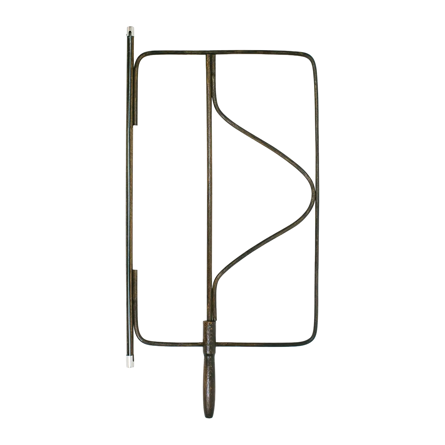 Ein Zeitungshalter Weideholz im Stil eines CSS-Containers mit Drahtrahmen.