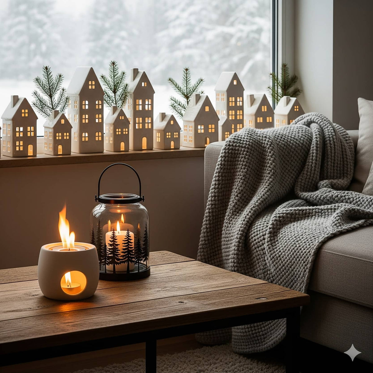 Winterdekoration für die Wohnung