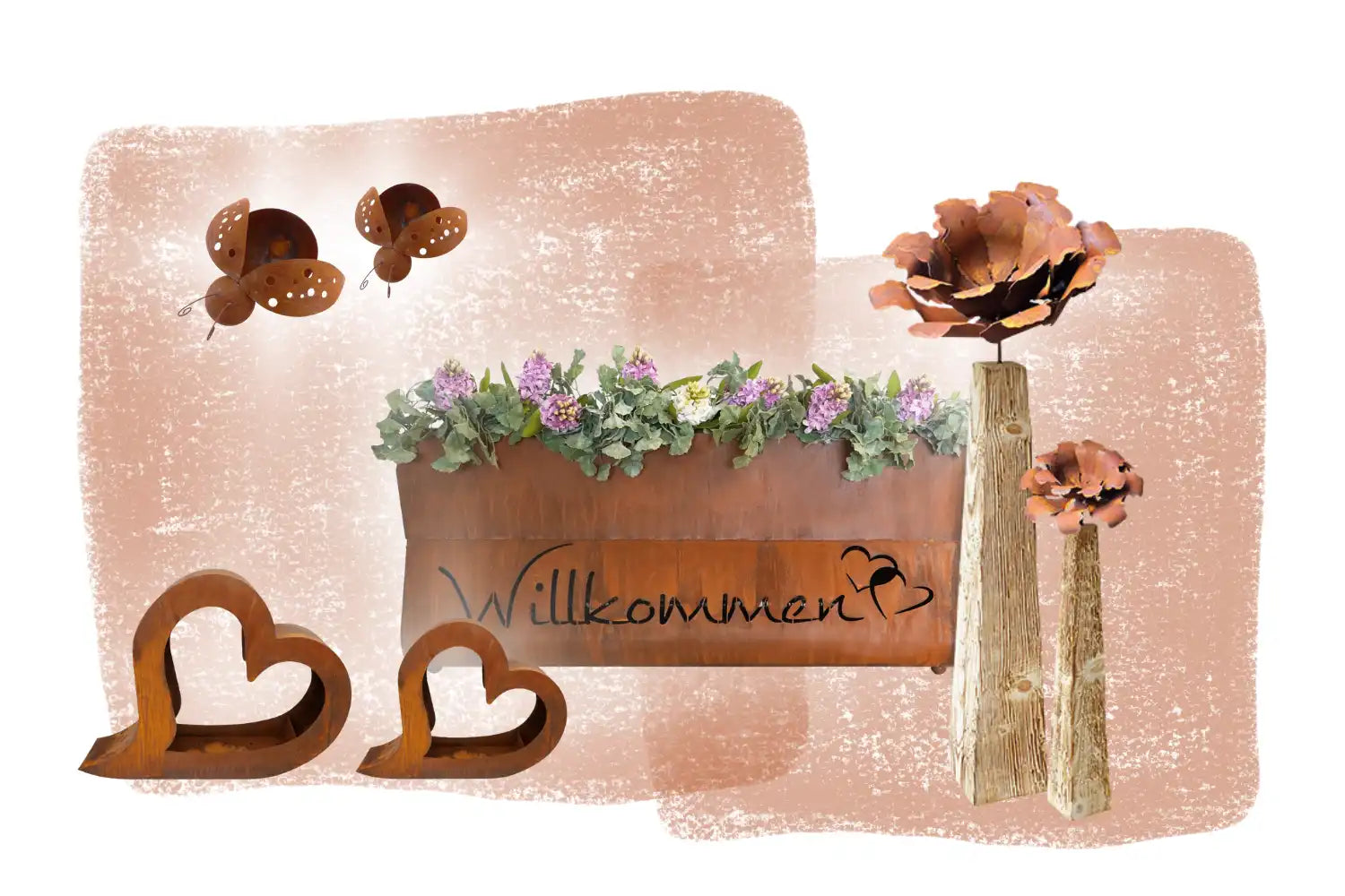 Edelrost Deko für den Garten