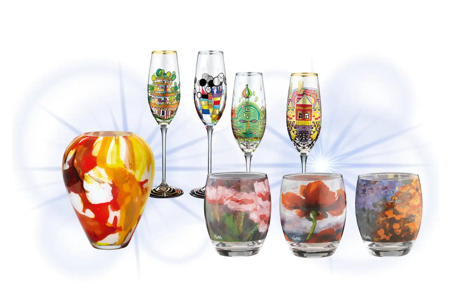 Gläser, Glasvasen, Glasschalen und mehr Glaswaren kaufen