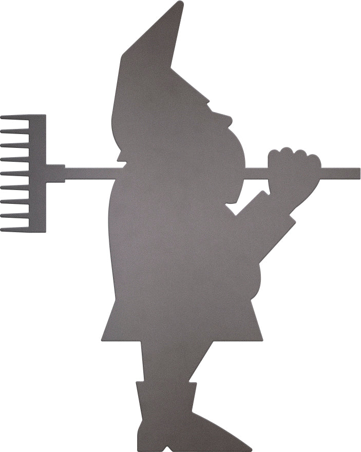 Verleihen Sie Ihrem Garten mit dem Gartenzwerg einen besonderen Charme – einer Zwergensilhouette mit Rechen und nach rechts gerichtet. Diese einzigartige Figur ist eine bezaubernde Ergänzung für jede Außendekoration mit anderen Gartenfiguren.