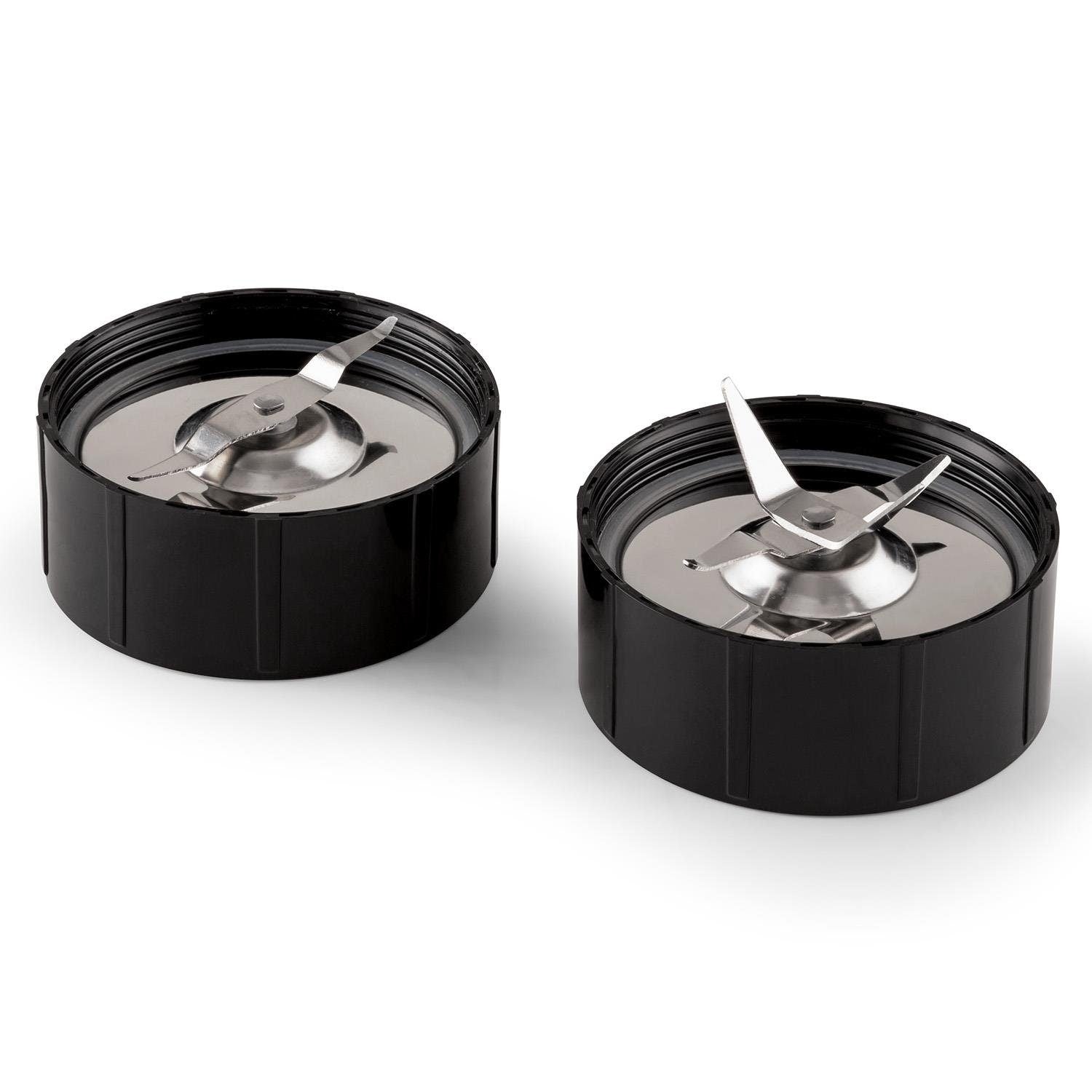 Messer des Schwarz-silberner Klarstein Smoothie-Maker abgebildet auf weißem Hintergrund.