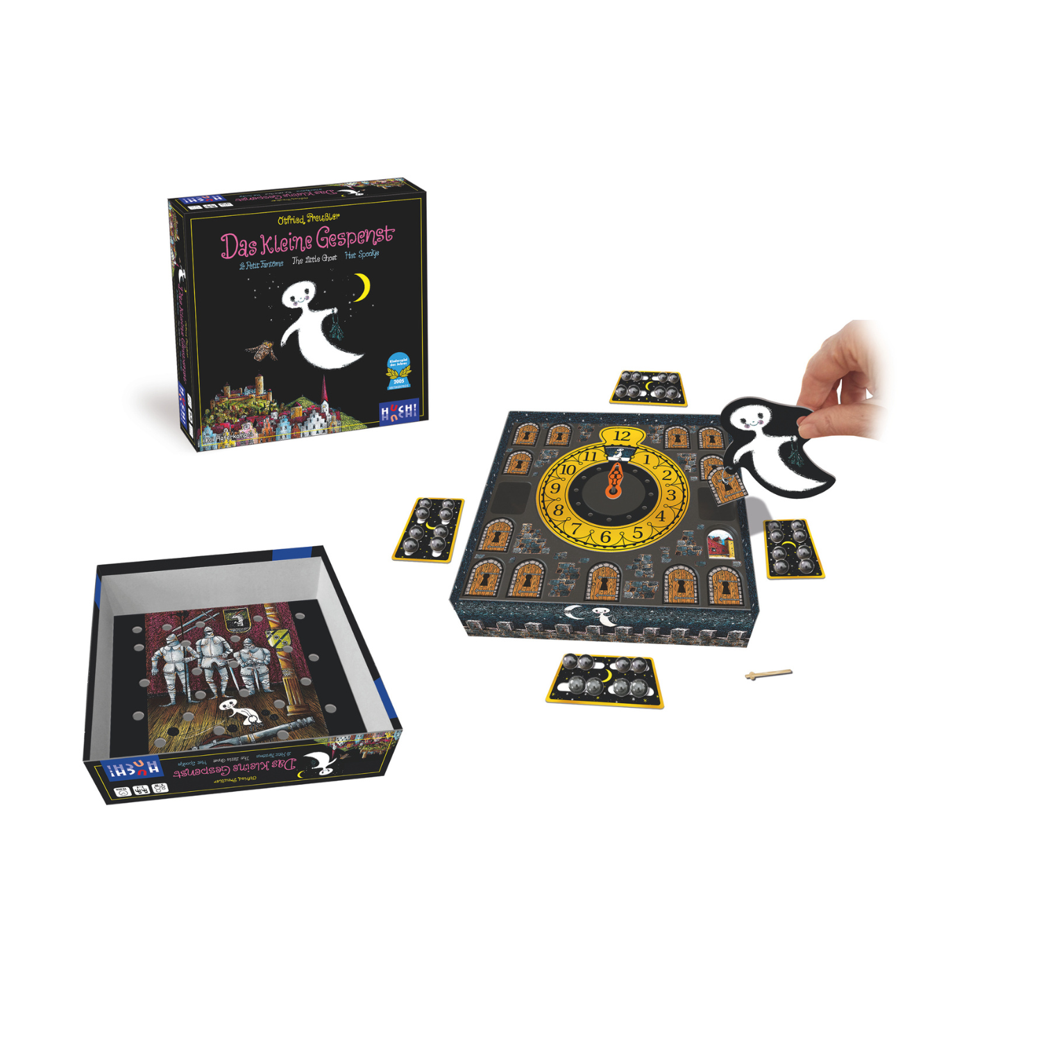 Das kleine Gespenst: Enthält lustige Gespenst-Token, Spielbrett, Box und alle Teile für ein spannendes Gedächtnisspiel – liebevoll gestaltet.