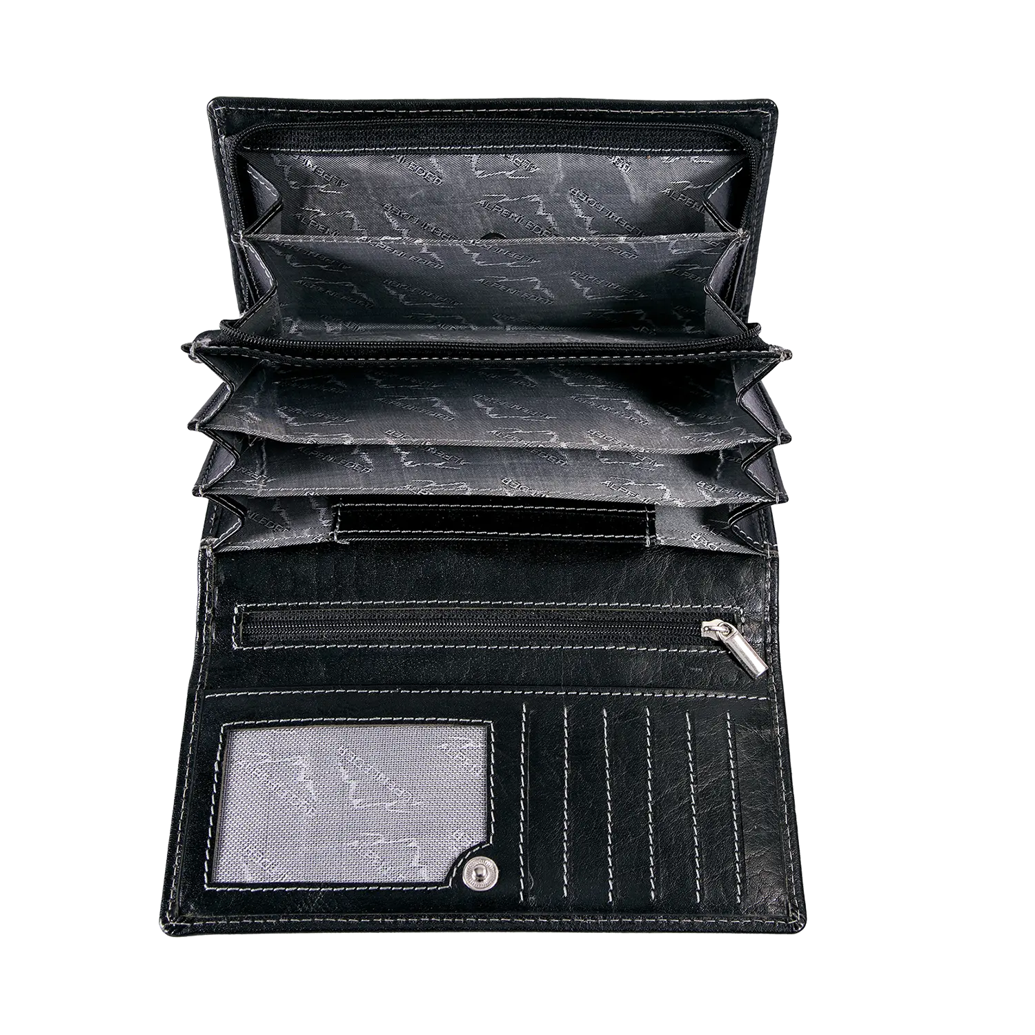 Offener Damengeldbeutel EDELWEISS mit Kartenfächern und RFID-Schutzfach.