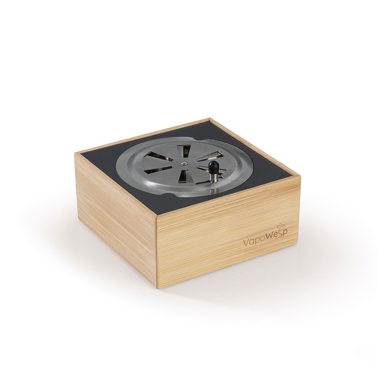 Die VapoWesp Räucherbox, die das mitgelieferte Pulver Wespenabwehr konzipiert ist.