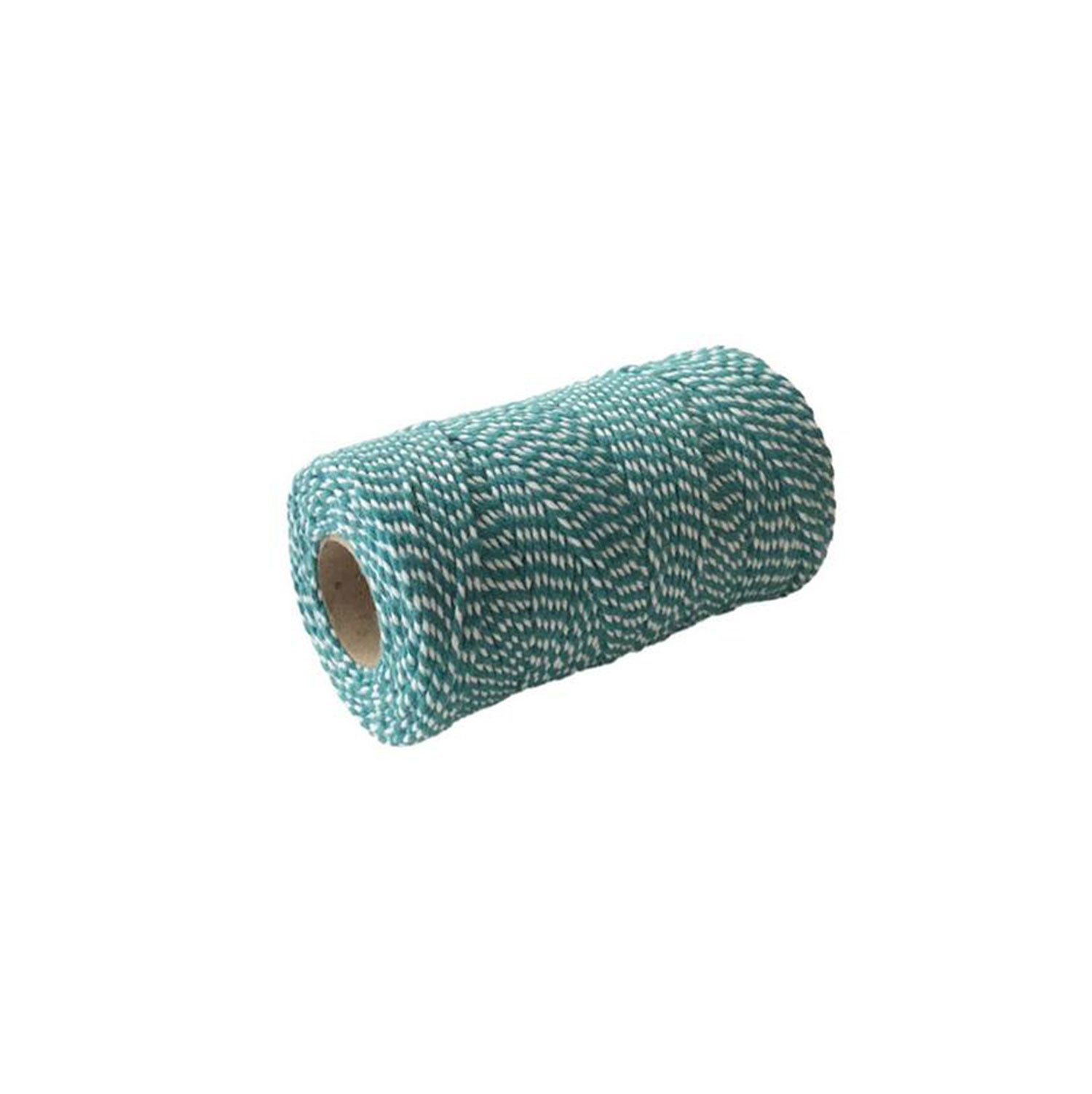 Bakers Twine grün-weiß, 100 m Baumwollschnur auf Spule für Garten und Küche