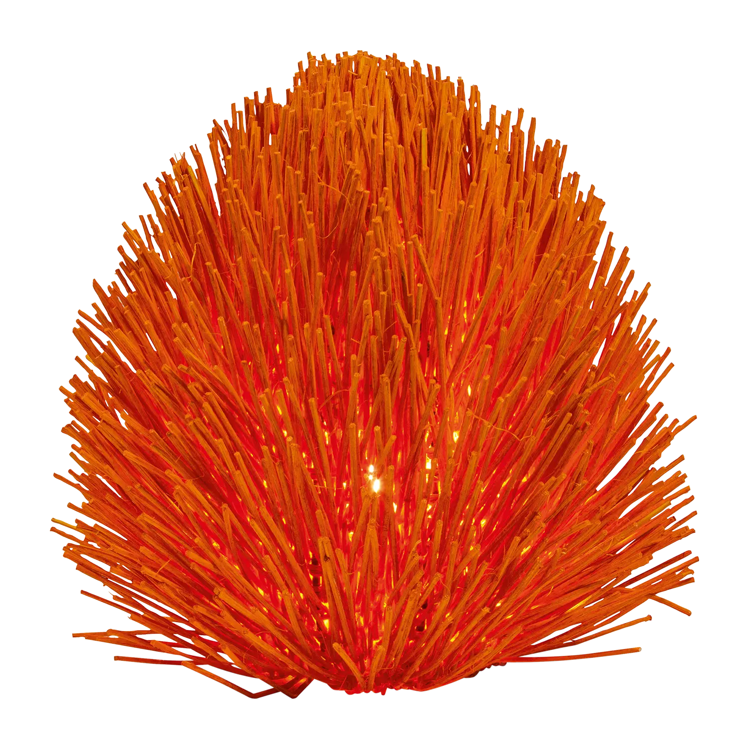 Bodenlampe aus Rattan in Rot