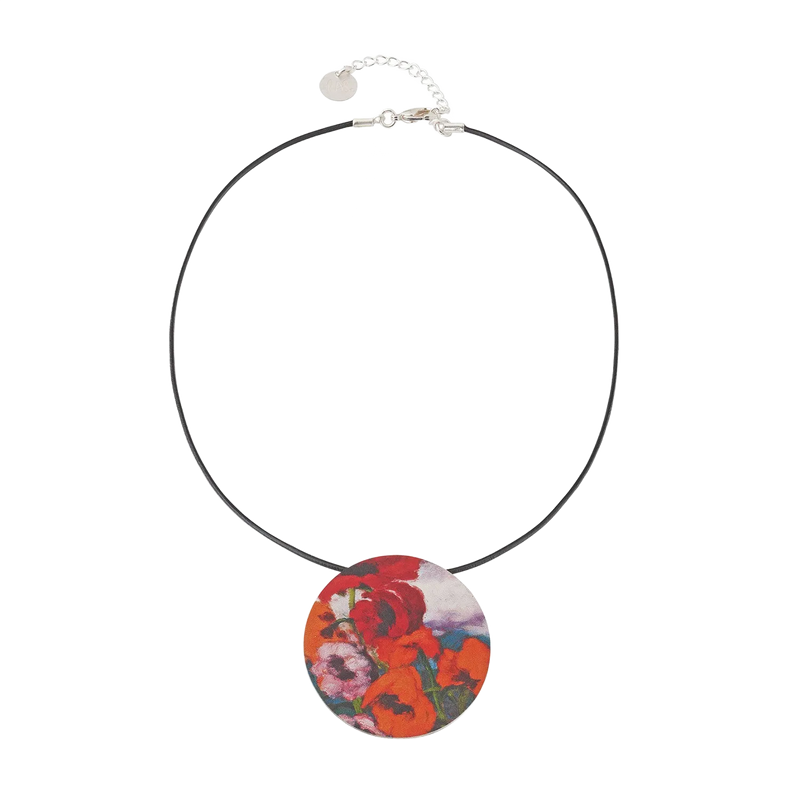 Emil Nolde Collier „Großer Mohn" mit Lederband