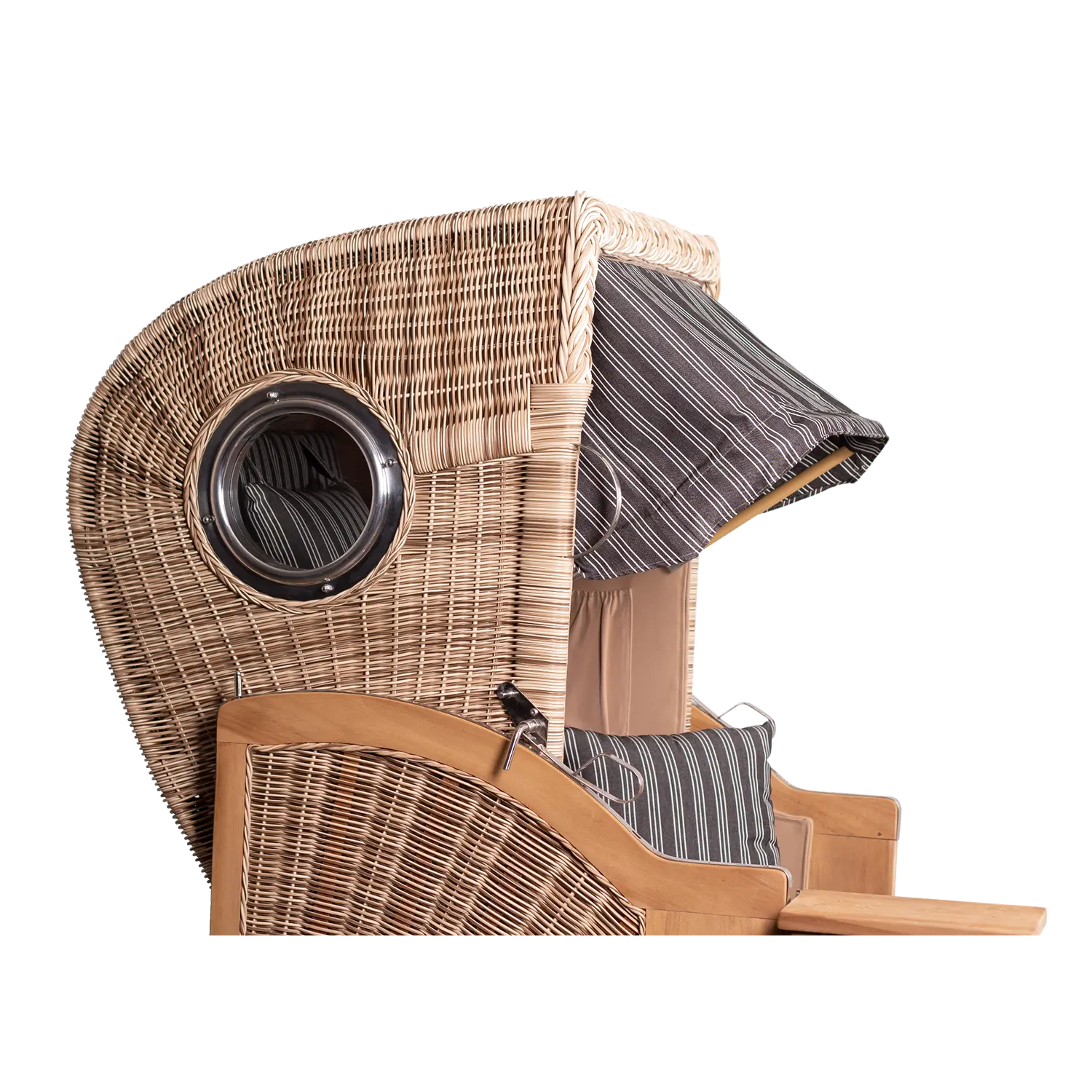 Seitenansicht des Strandkorbs 1-Sitzer 