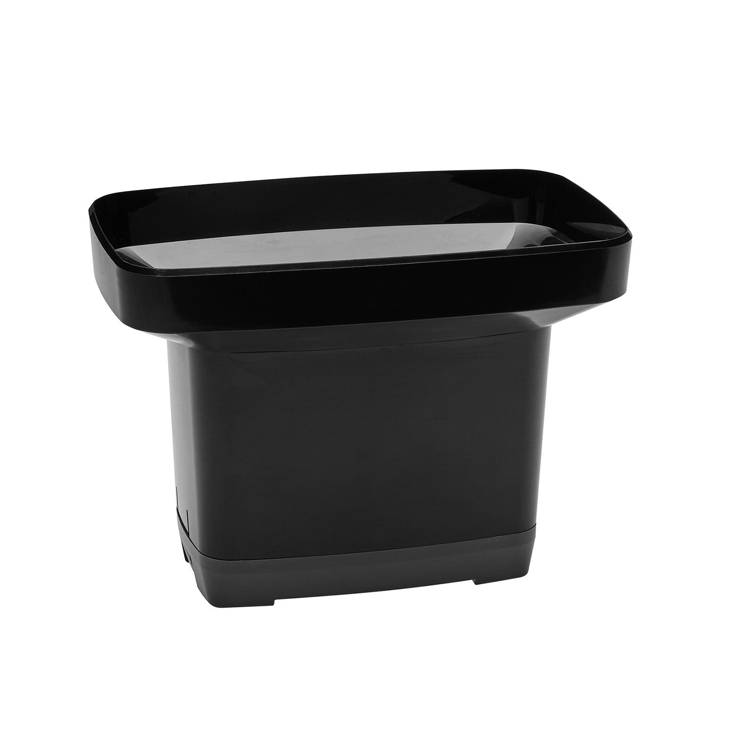 Der Digitale Funk-Regenmesser ist ein schwarzes, rechteckiges Kunststoffgerät mit elegantem, modernem Design und glänzender Oberfläche. Er ist ideal für den Innen- und Außenbereich und besteht aus langlebigen Materialien, die unterschiedlichen Außentemperaturen standhalten. So ist er das ganze Jahr über stilvoll und praktisch.