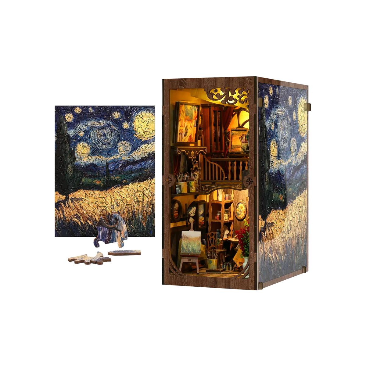 Diorama mit Puzzle Van Gogh