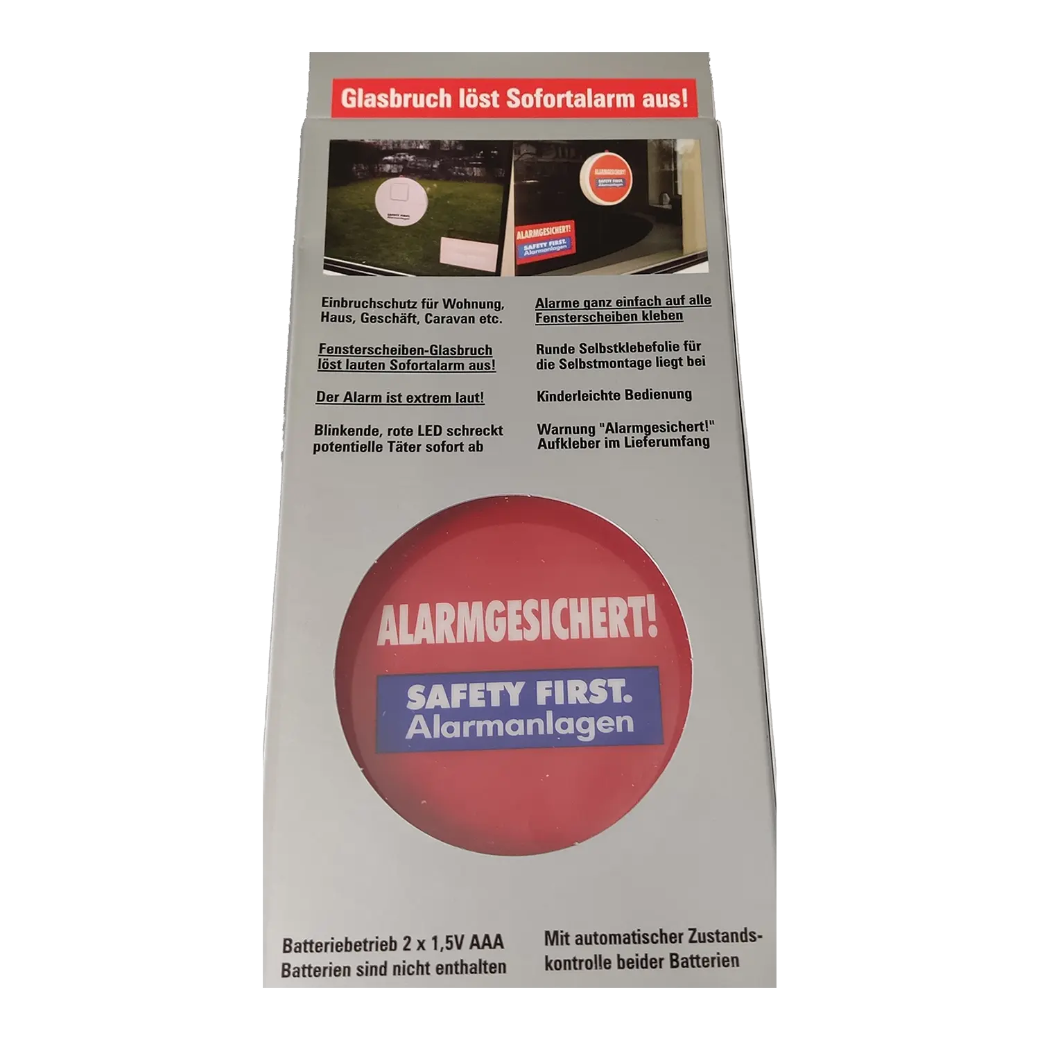 Glasbruchalarm für Ihre Fenster