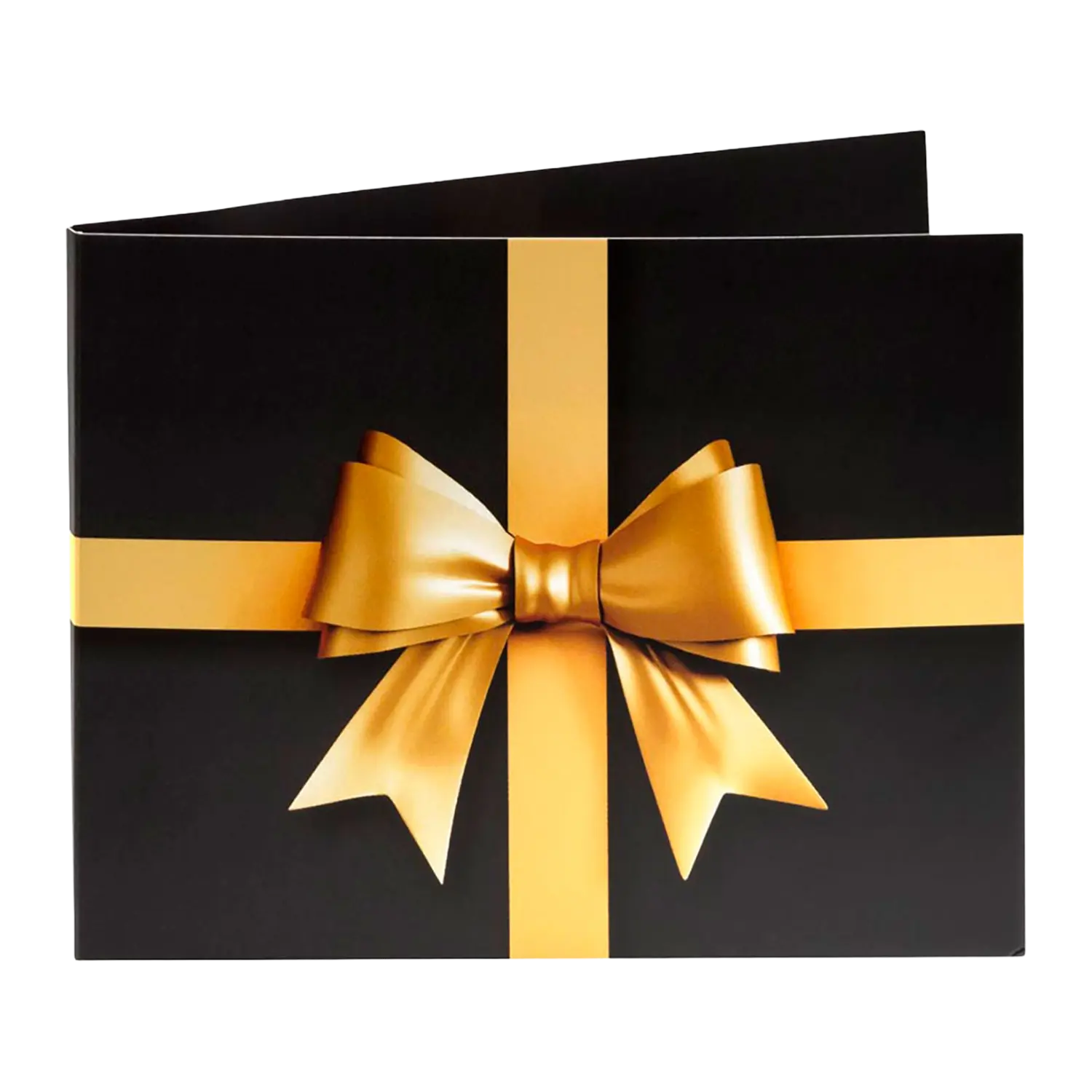 Goldbarren-Glücksschwein-Karte mit Goldband, Flex-Layout und runden Kanten.