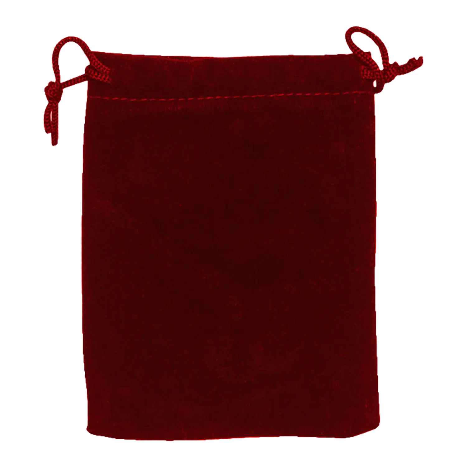 Ein kleines rotes Samttäschchen für die Goldmünze Weihnachtsengel im Samtsäckchen.