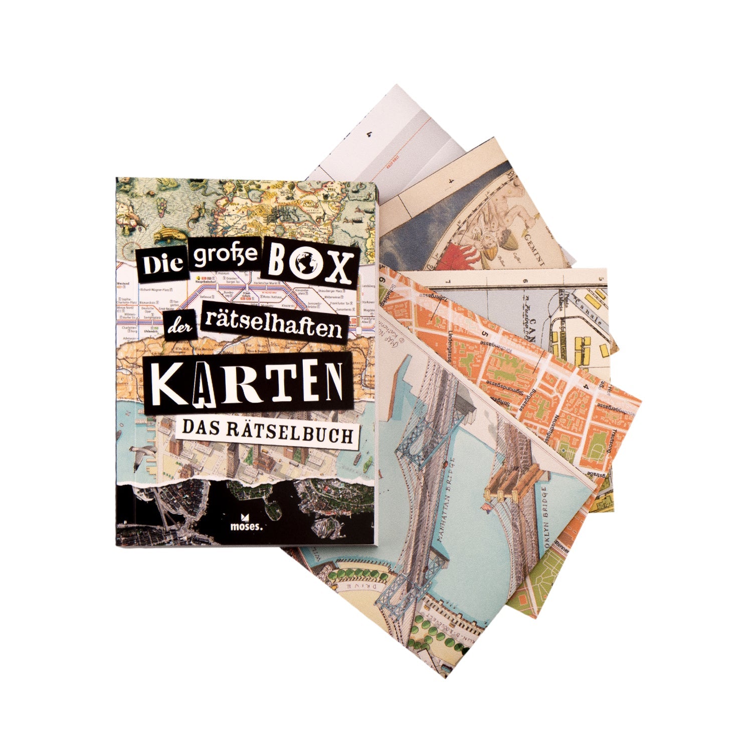 Rätselbuch und Landkarten