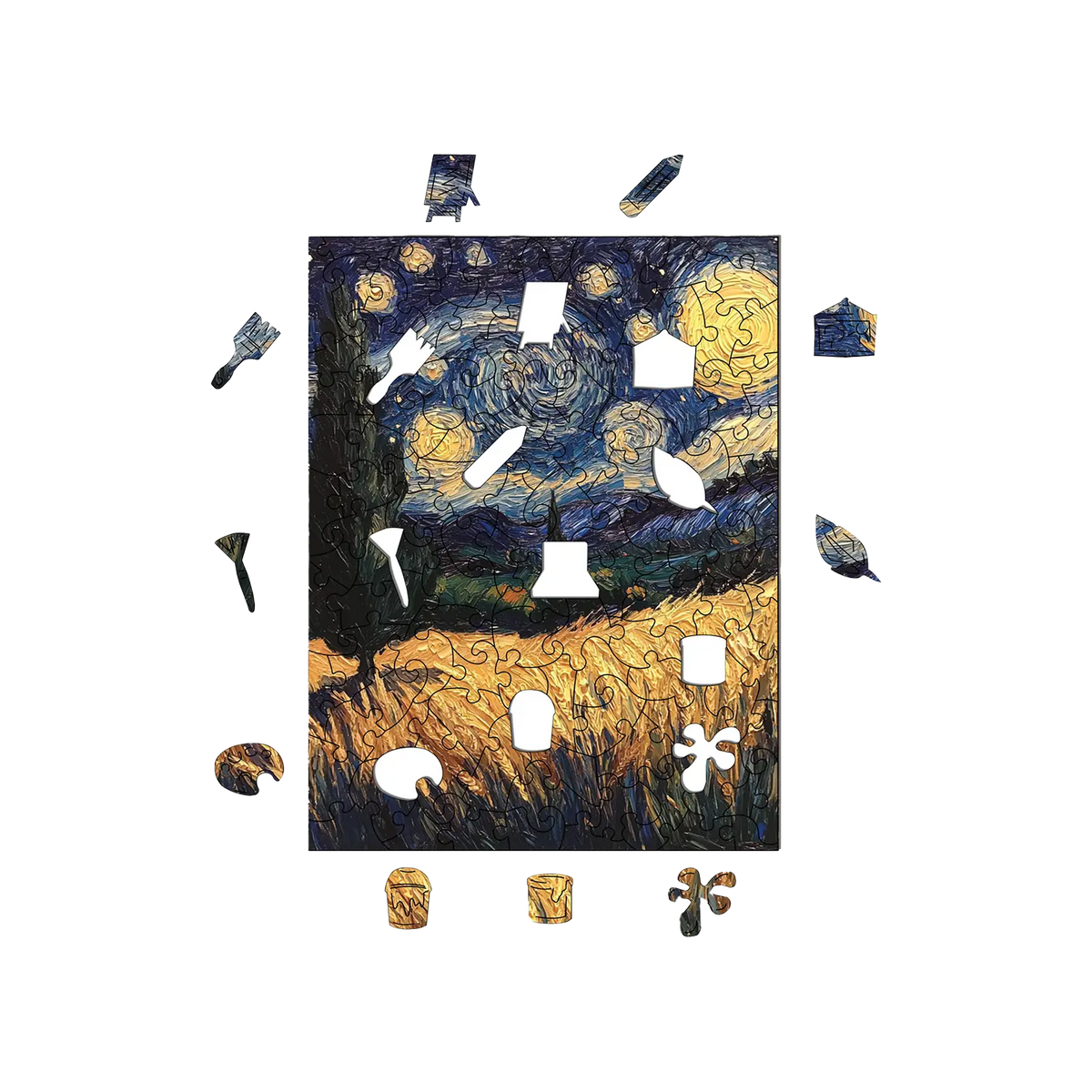 Diorama mit Puzzle Van Gogh