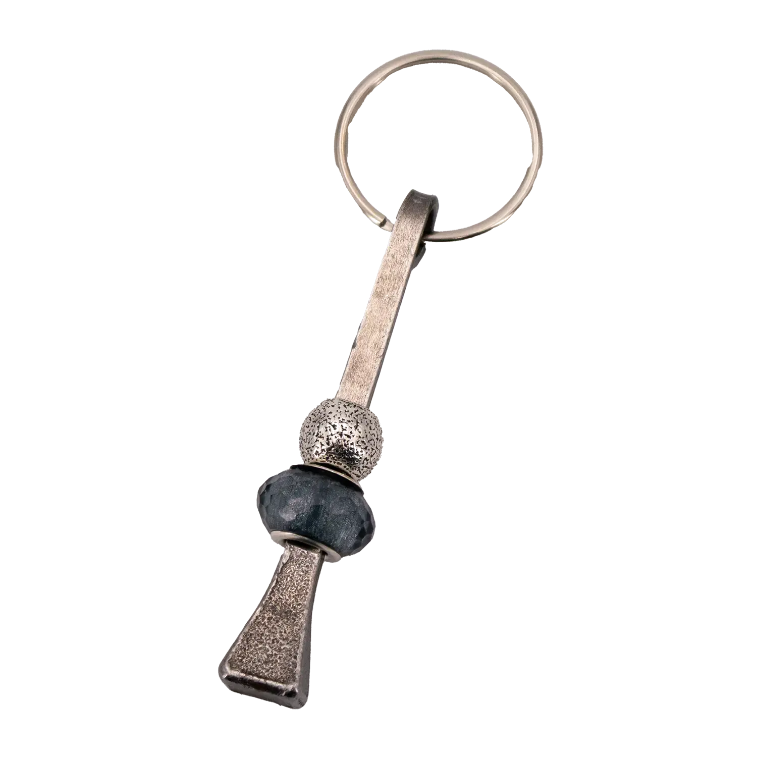 Hufnagel Schlüsselanhänger mit Porzellan- und Zierperle als Mitbringsel zum Geburtstag 