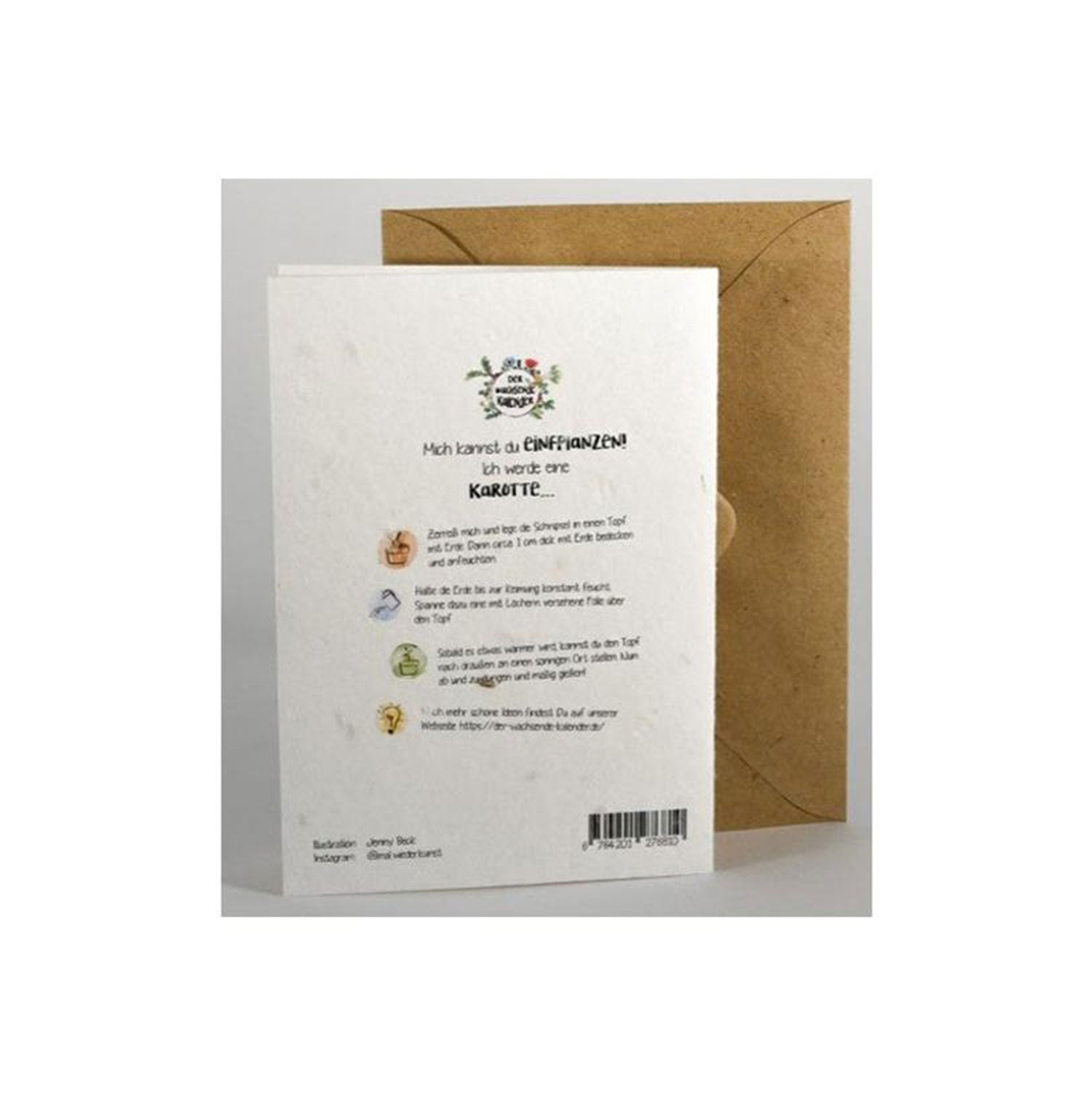 Nachhaltige Grußkarte zu Ostern