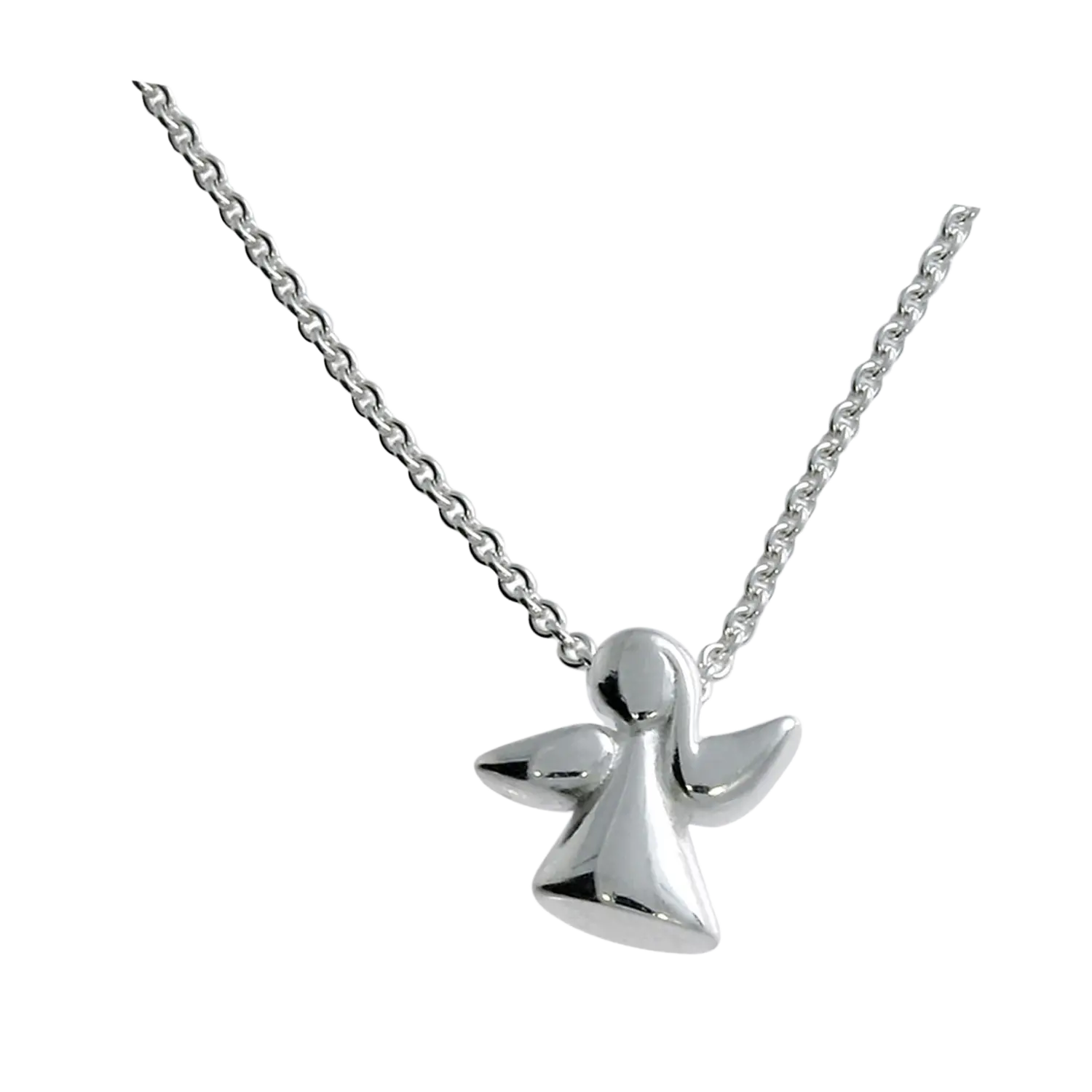 Kettenanhänger Schutzengel mini mit Kette aus 925er Silber.