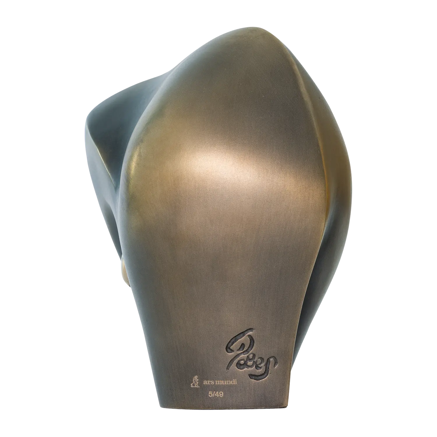 Die Skulptur "Kleiner Elefant" von ars mundi mit sanften Rundungen und Signatur.