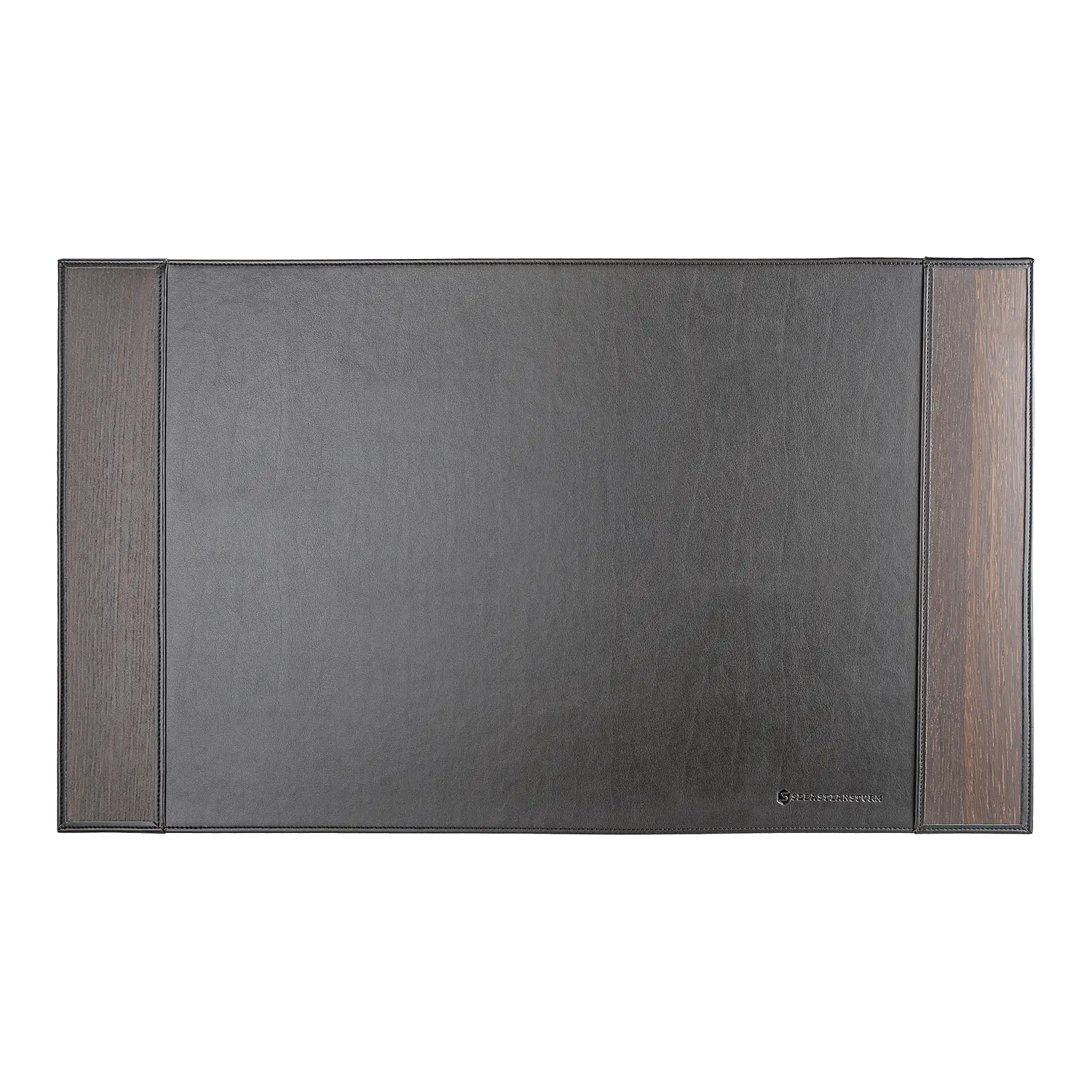 Schreibunterlage aus Räuchereiche und Rindleder, deutsche Handwerkskunst.