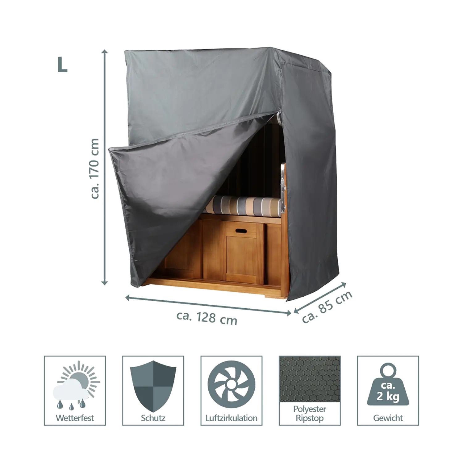 Abdeckhaube für Strandkörbe