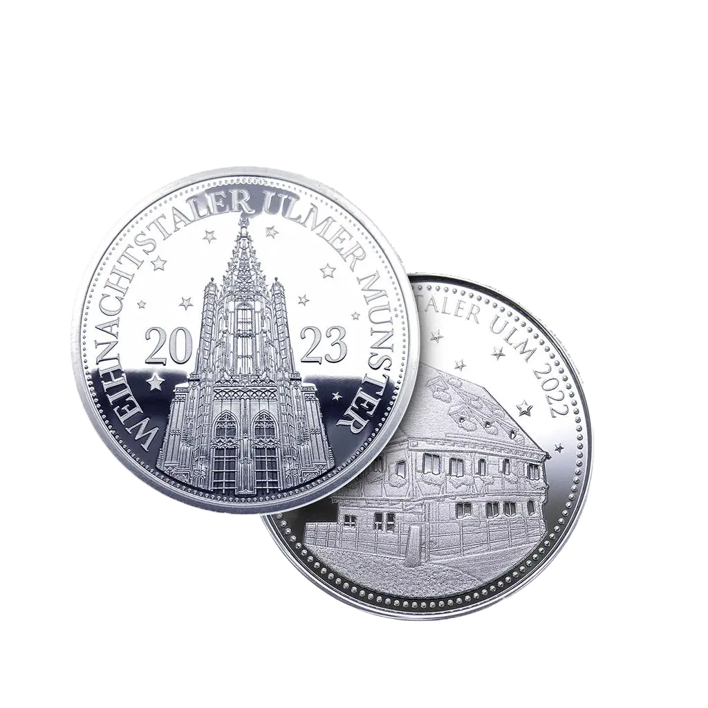 Set Weihnachtstaler 2022/2023 Feinsilber, zwei Münzen, Sammler-Edition.