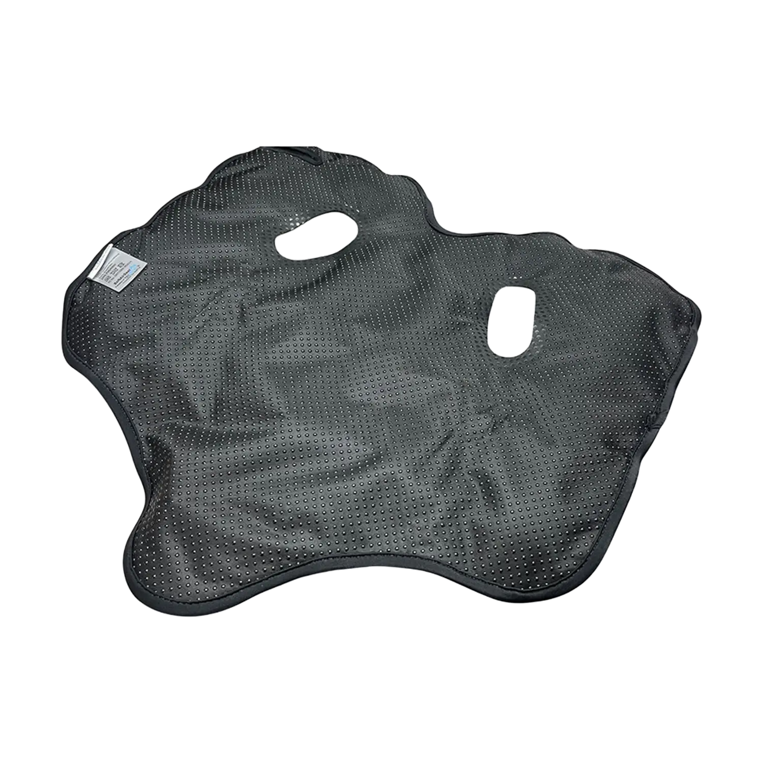 SoftAirSeatPro Sitzkissen: Schwarzes, perforiertes Kissen im Flexbox-Stil.