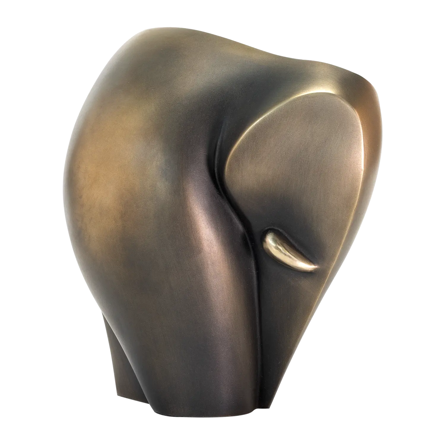 Minimalistische ars mundi-Skulptur "Kleiner Elefant" von Cordula Dobes.