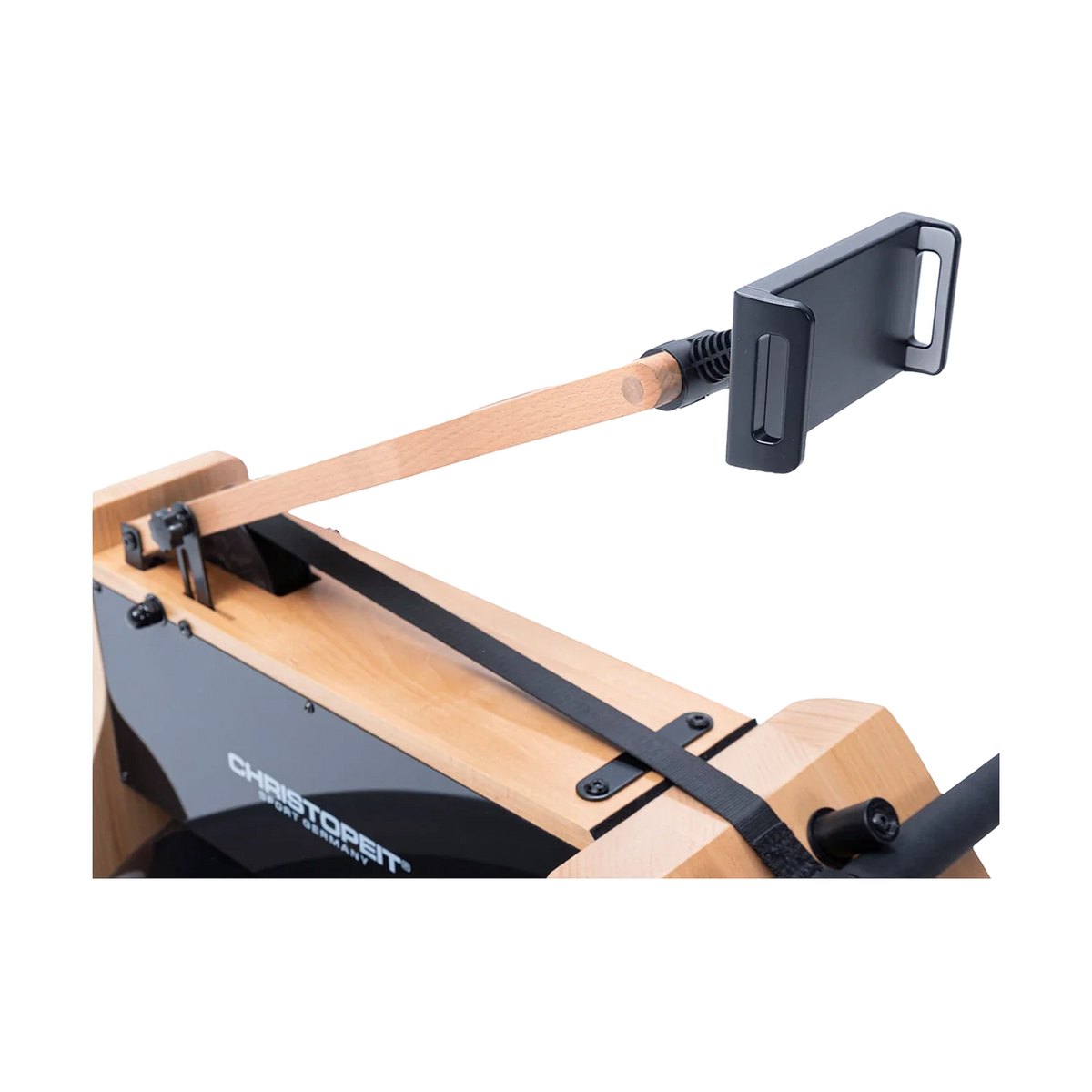 Wasserrudergerät aus Holz, Tablethalterung